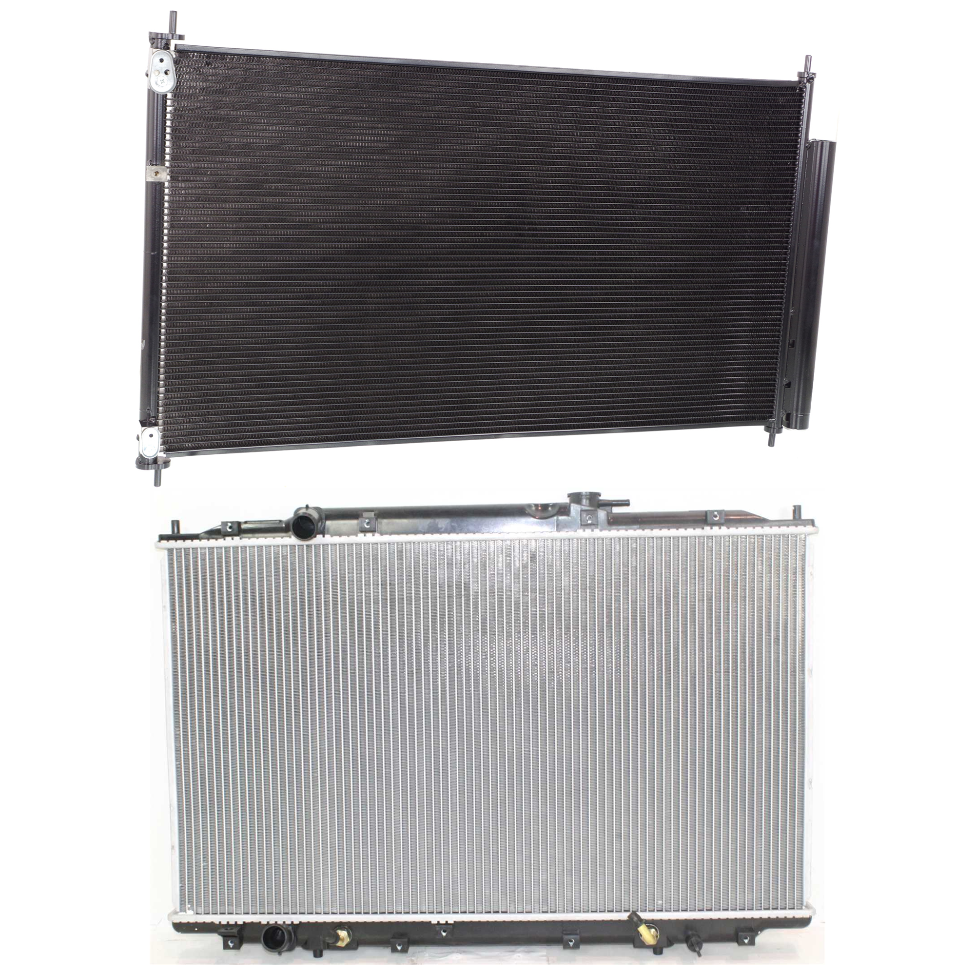 AM ODYSSEY 05-10 RADIATOR 2 pc kit 6 Cyl 3.5L Eng. with A C Condenser SKU KIT 090723-31 Partslink HO3010200 HO3030137 OEM 19010RGLA51-80110SHJ305-80110S
