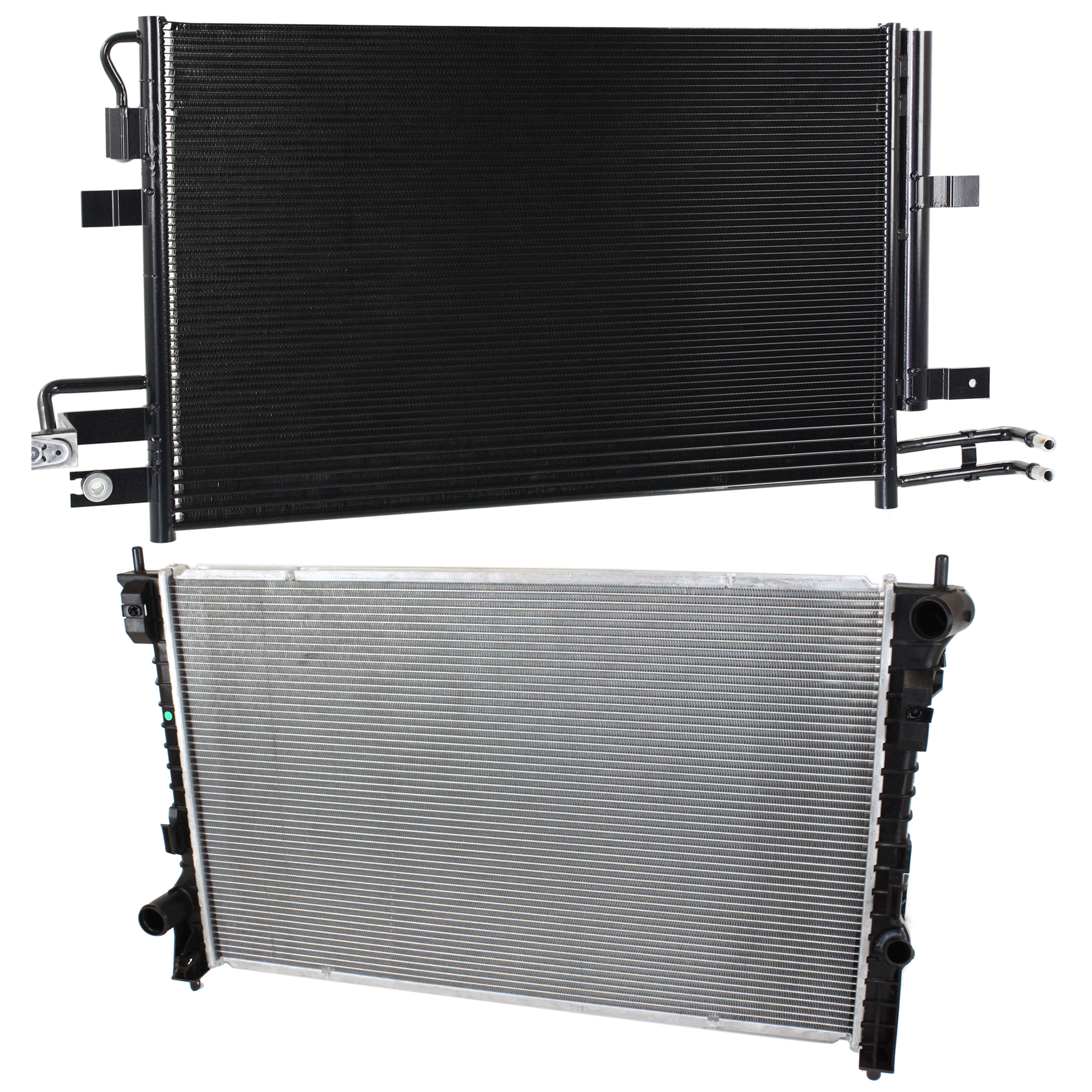 AM TAURUS MKS 13-13 RADIATOR 6 Cyl 3.5L 3.7L Eng. 2 pc kit with A C Condenser SKU KIT 090823-04 Partslink FO3010276 FO3030242 OEM 7T4Z8005A DG1Z19712C EG1Z19712