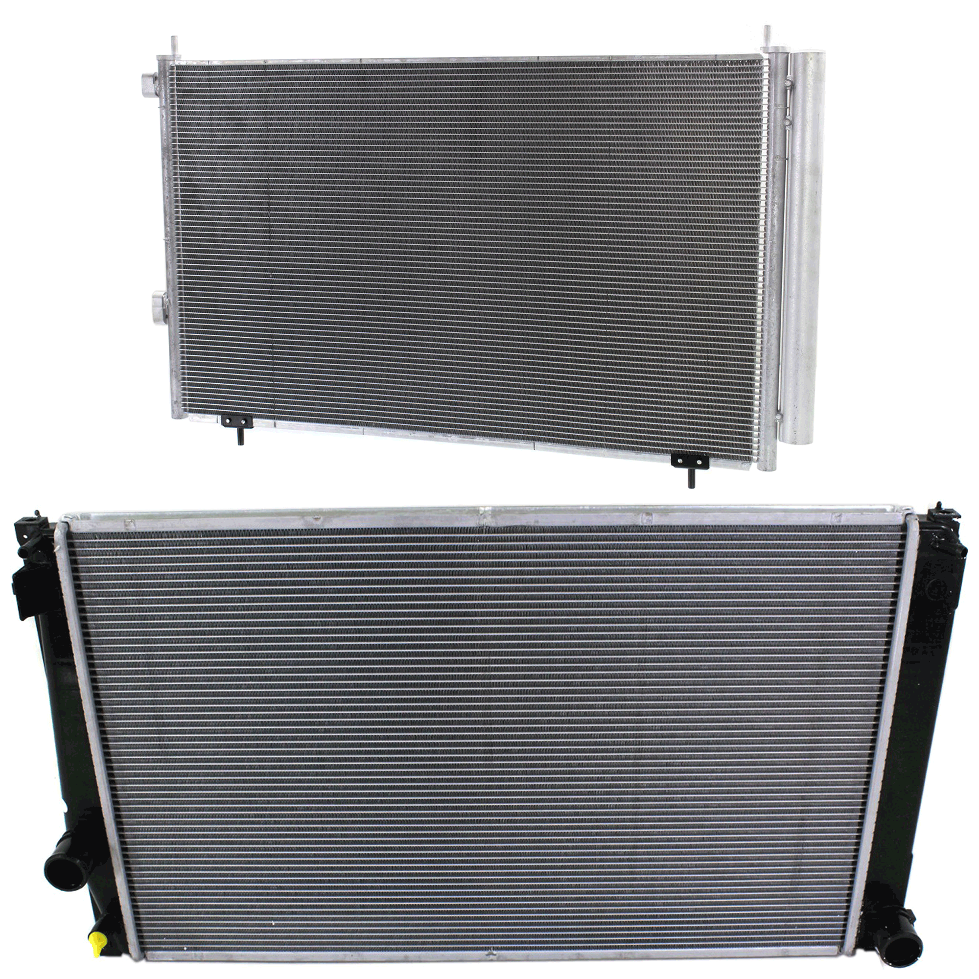 AM RAV4-13-18 RADIATOR 2 pc kit 4 Cyl 2.5L Eng. with A C Condenser SKU KIT 090823-37 Partslink TO3010304 TO3030325 OEM 1640028570-884600R030