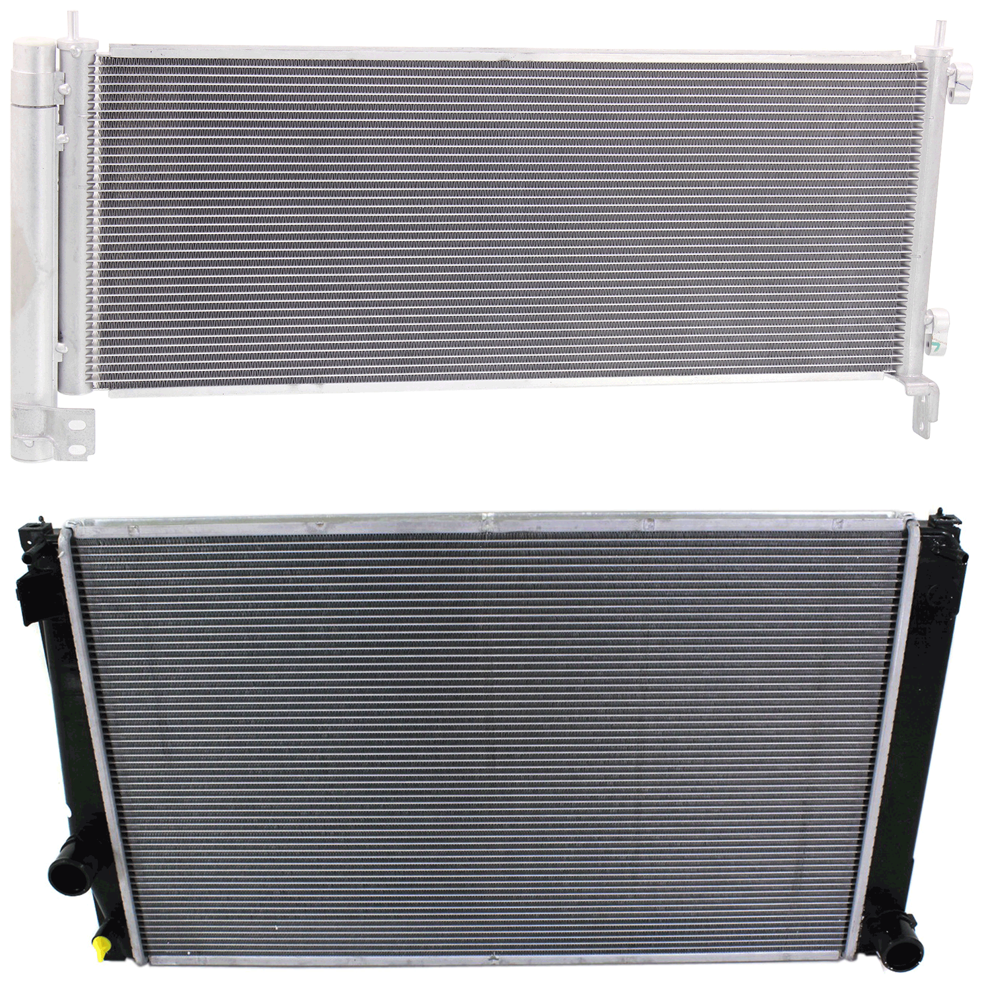 AM RAV4-16-16 RADIATOR 2 pc kit 4 Cyl 2.5L Eng. with A C Condenser SKU KIT 090823-38 Partslink TO3010304 TO3030328 OEM 1640028570-8846042150