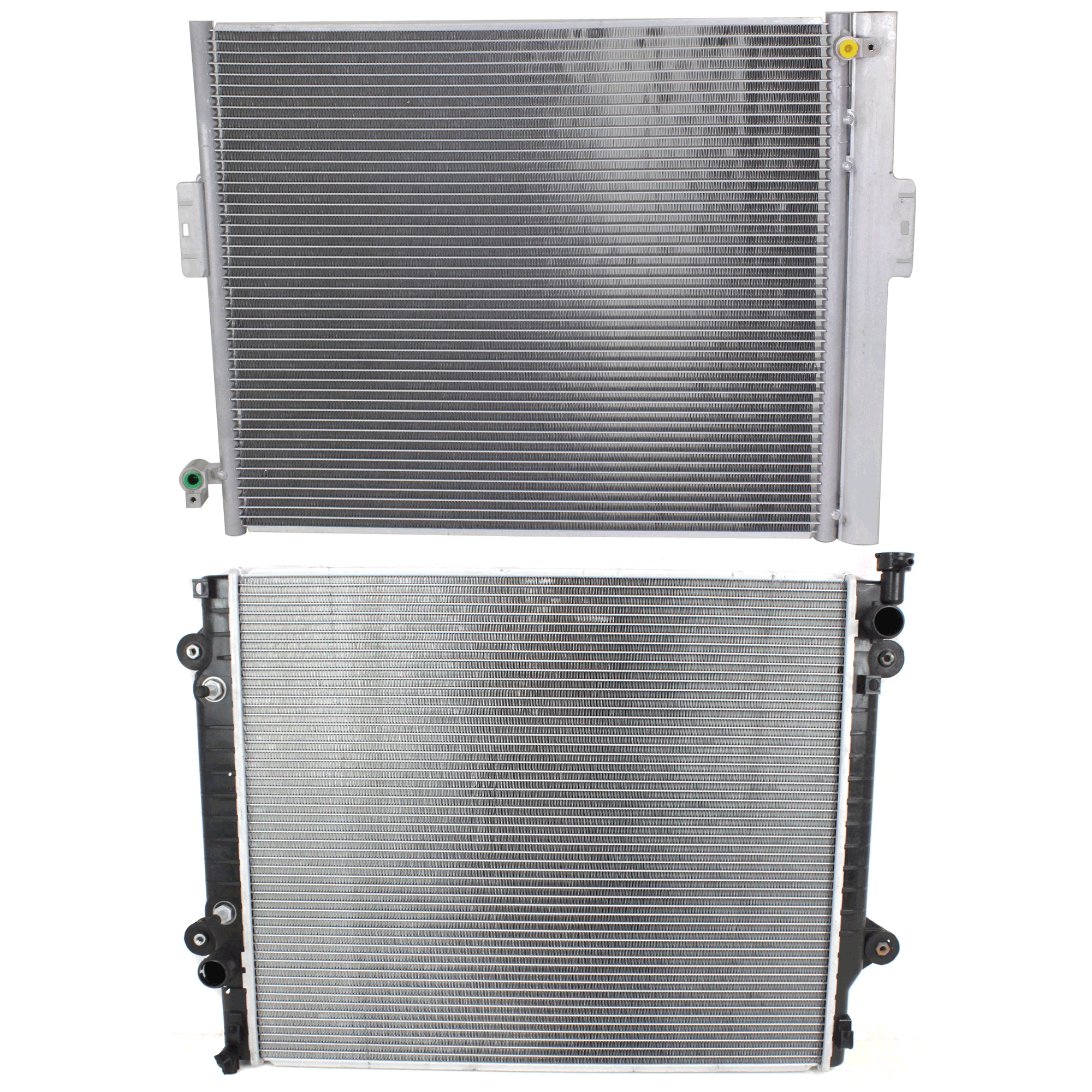 AM TACOMA 05-12 RADIATOR 2 pc kit Auto Manual Trans 4-6 Cyl 2.7-4.0L Eng. with A C Condenser SKU KIT 090823-44 Partslink TO3010295 TO3030205 OEM 164100P030-8846004210