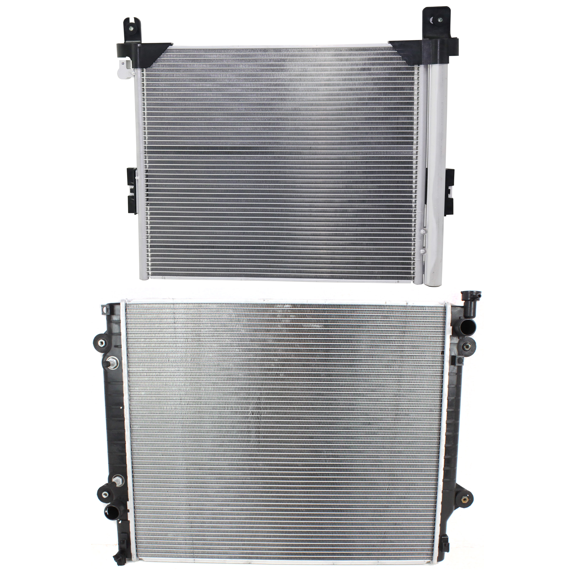 AM TACOMA 12-15 RADIATOR 2 pc kit Auto Manual Trans 4-6 Cyl 2.7-4.0L Eng. with A C Condenser SKU KIT 090823-45 Partslink TO3010295 TO3030326 OEM 164100P030-8846004211