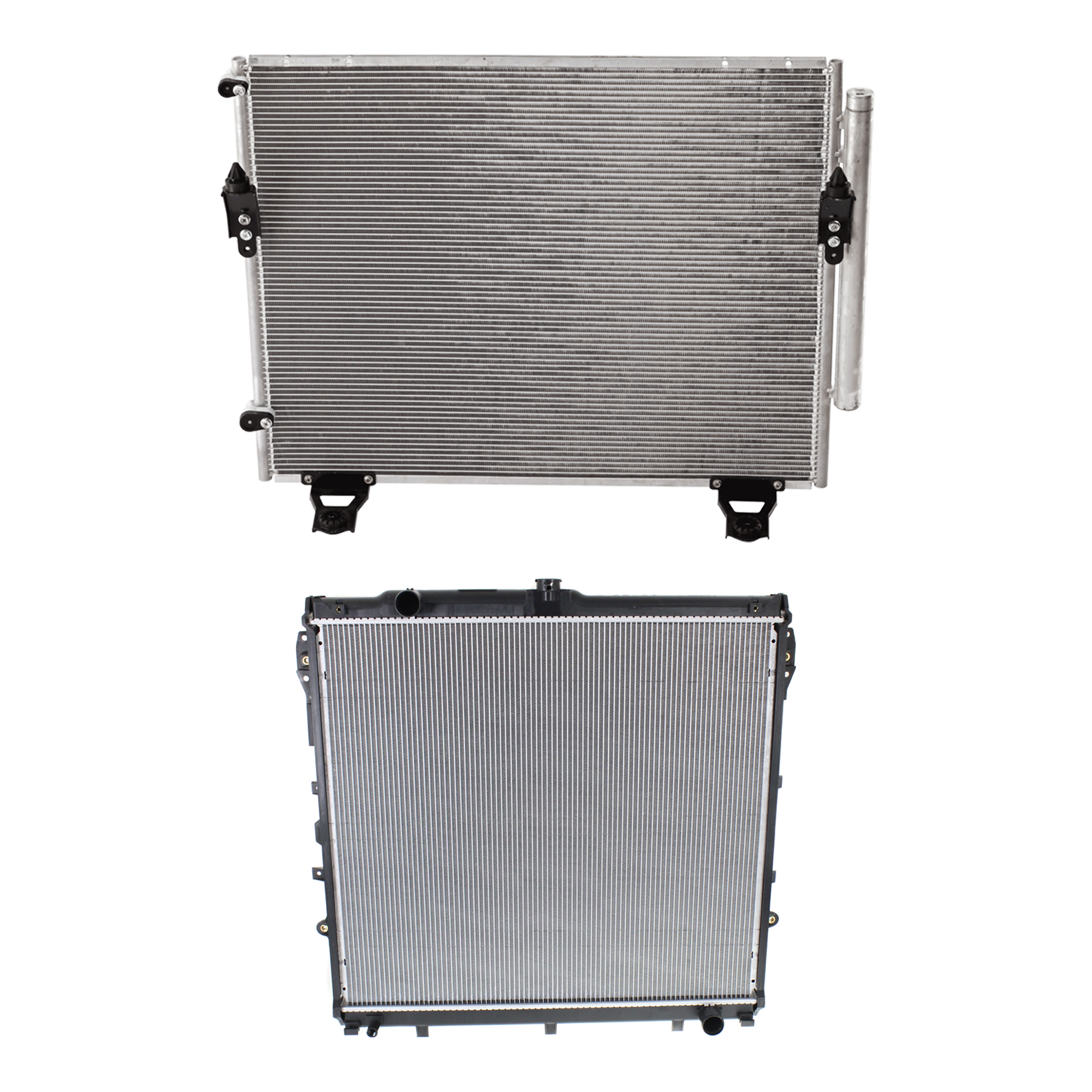 AM TUNDRA 20-20 RADIATOR 2 pc kit 8 Cyl 5.7L Eng. with A C Condenser SKU KIT 090823-47 Partslink TO3010316 TO3030340 OEM 164000S010-884600C180