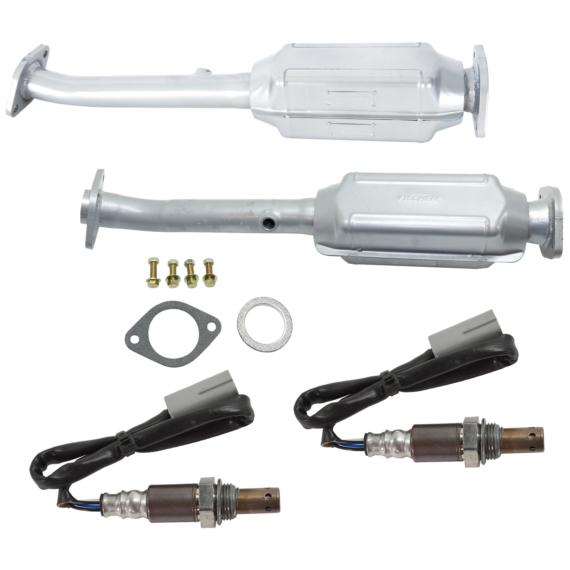 AM PATHFINDER 07-10 EQUATOR 09-11 CATALYTIC CONVERTER Set of 4 Rear RH and LH Includes Oxygen Sensor SKU KIT 090916-01