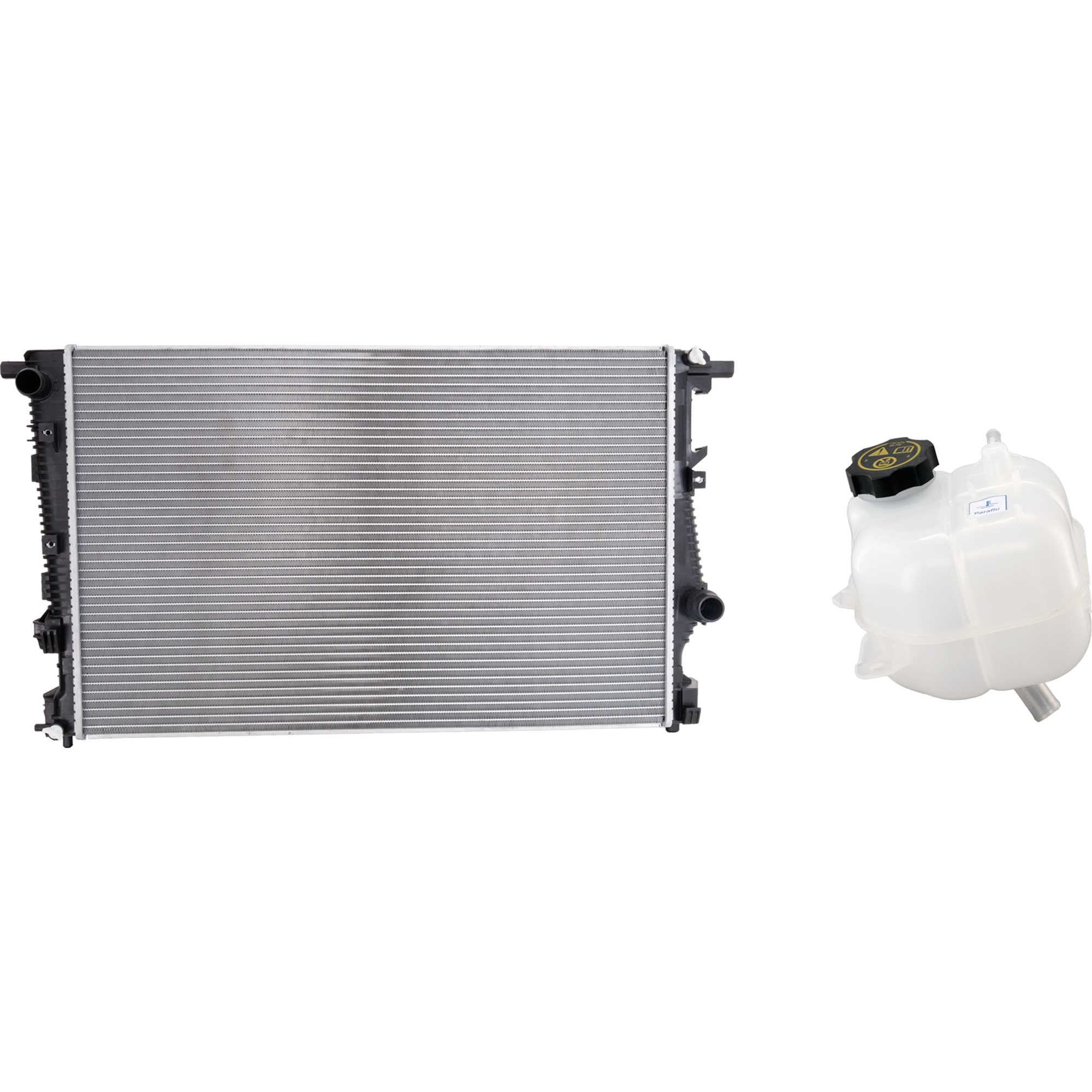 AM CHEROKEE 14-18 RADIATOR 2 pc Kit Dual Fan includes Coolant Reservoir SKU KIT 090925-18 Partslink CH3014161 OEM 68102155AD PFM