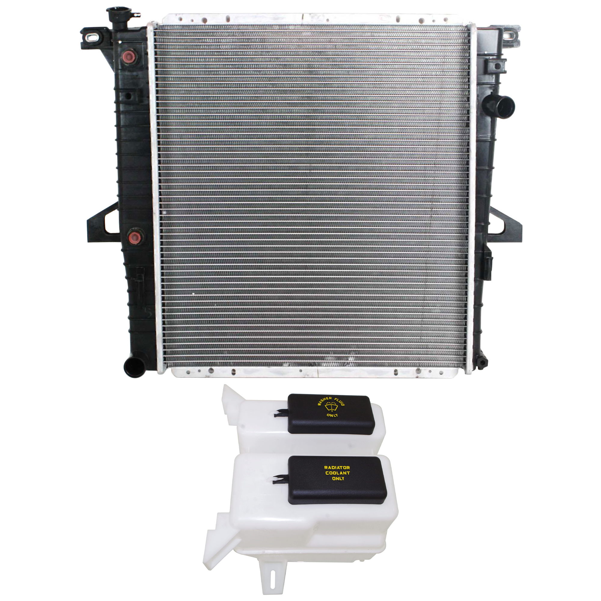 AM EXPLORER SPORT TRAC 02-05 RANGER 01-11 RADIATOR 2 pc Kit 3.0L 4.0L Eng. includes Coolant Reservoir SKU KIT 090925-20 Partslink FO1288168 OEM 8L5Z17618A PFM