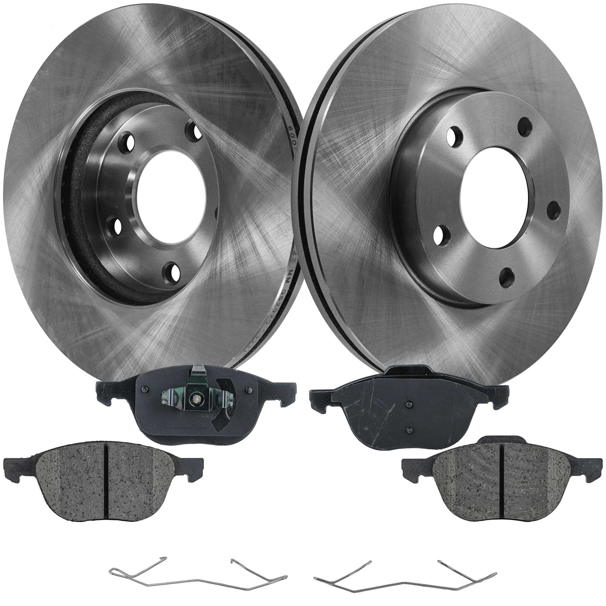 AM MAZDA 3-04-13 FRONT BRAKE DISC AND PAD KIT 4 pc kit SKU KIT 091121-1428 OEM BP4Y3325XB BP4Y3325XD C24Y3325