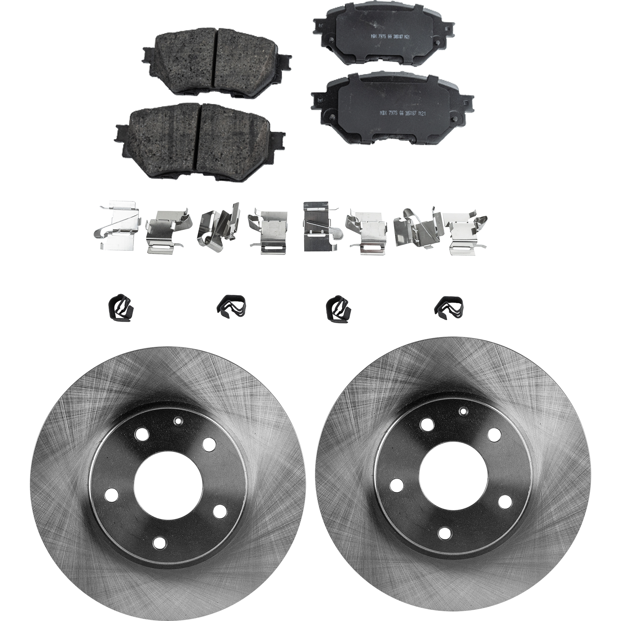 AM MAZDA 3-14-18 FRONT BRAKE DISC AND PAD KIT 4 pc kit Plain Surface SKU KIT 091121-1433 OEM B45A33251A BJY73328ZA