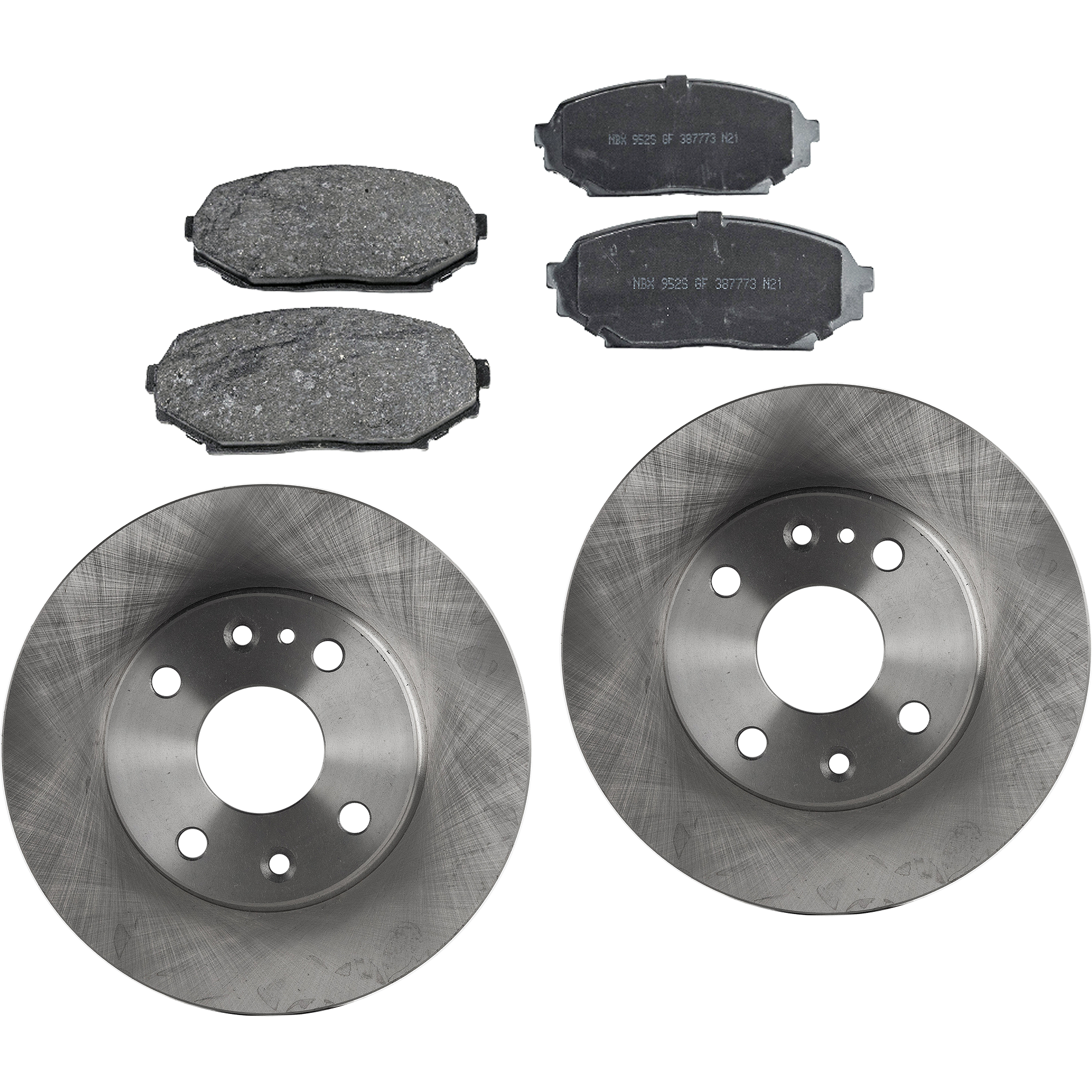 AM MIATA 91-93 FRONT BRAKE DISC AND PAD KIT 4 pc kit SKU KIT 091121-1440 OEM NA013325X KDX503325X N0Y13323Z