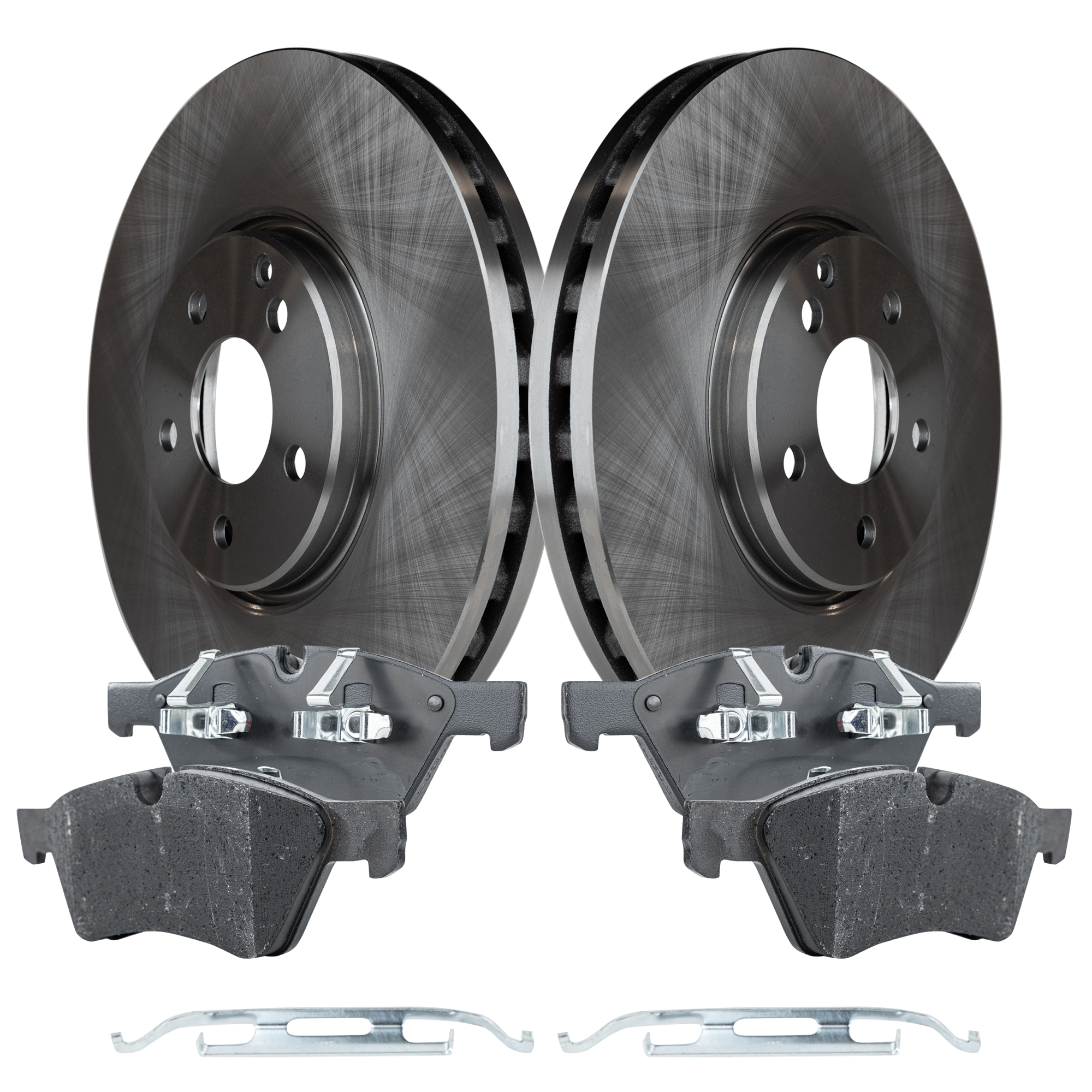 AM E500-05-06 E350-07-09 FRONT BRAKE DISC AND PAD KIT 2 Wheel Set SKU KIT 091121-1459 OEM 44-204-020-164-420-000-000-000-000