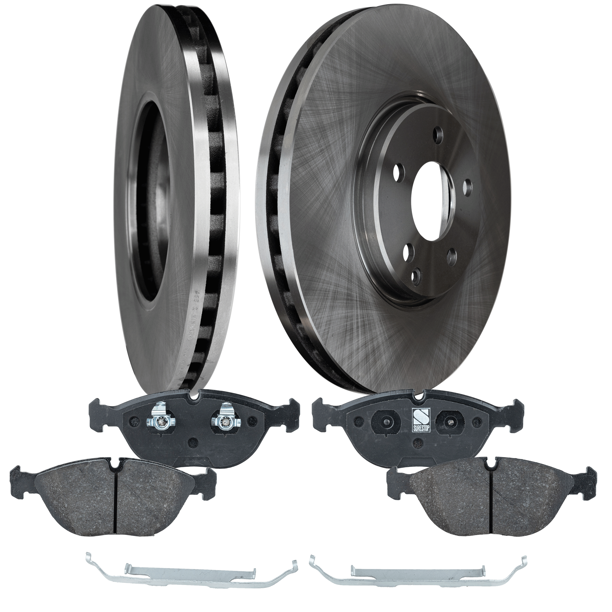 AM E500-04-06 FRONT BRAKE DISC AND PAD KIT 2 Wheel Set SKU KIT 091121-1462