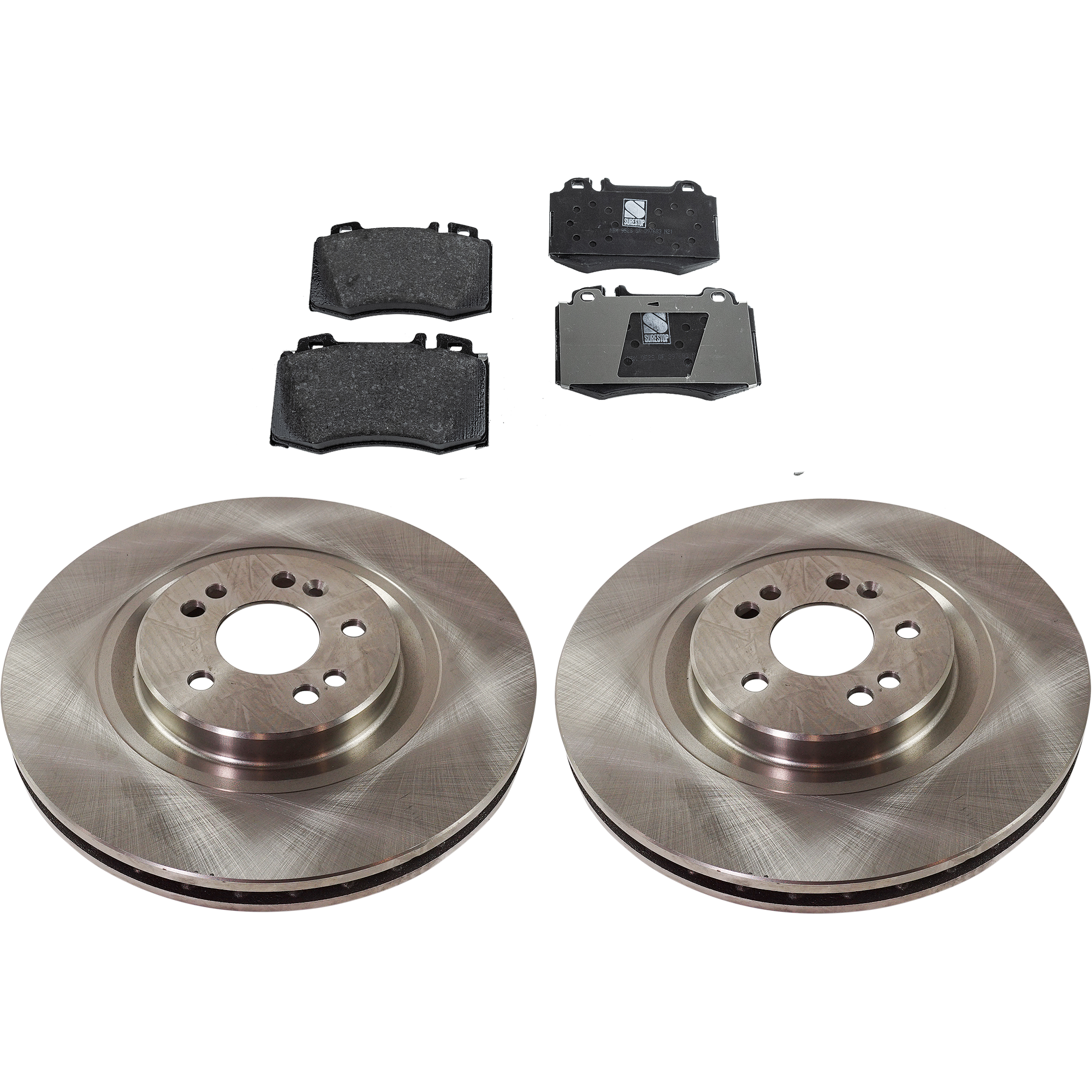 AM ML CLASS 00-05 FRONT BRAKE DISC AND PAD KIT 4 pc kit SKU KIT 091121-1471 OEM 1634210312-0034200520-00342008