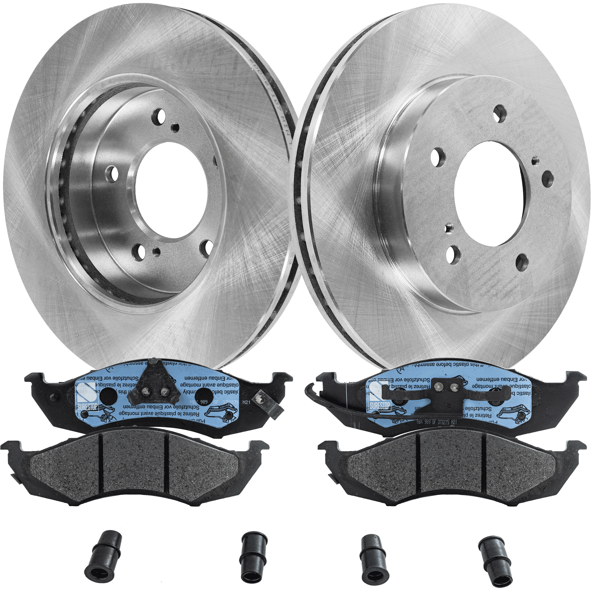 AM QUEST VILLAGER 93-02 FRONT BRAKE DISC AND PAD KIT 4 pc kit SKU KIT 091121-1472 OEM F3XY1125A 402060B000-410600B02