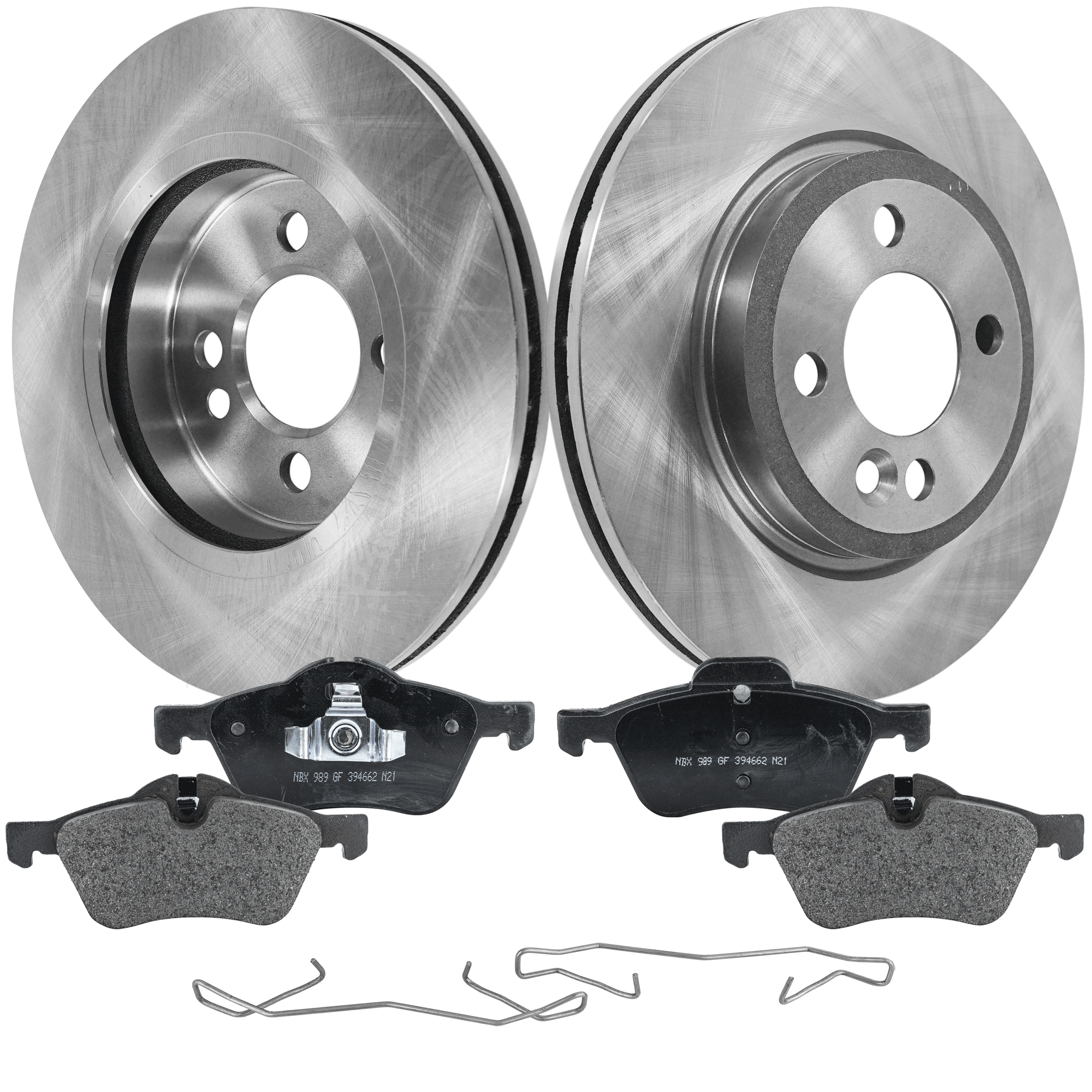 AM COOPER 07-08 FRONT BRAKE DISC AND PAD KIT 4 pc kit Plain Surface SKU KIT 091121-1478 OEM 34412-45424-850110-900668-6003