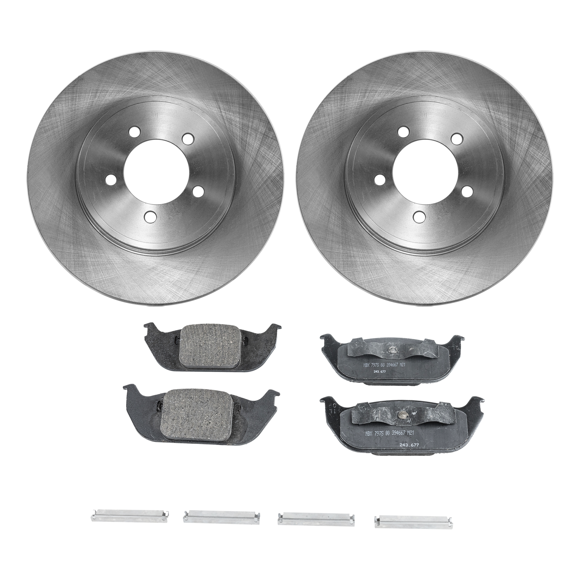 AM AVIATOR 03-05 REAR BRAKE DISC AND PAD KIT 2 Wheel Set SKU KIT 091121-1482 OEM 2C5Z2C026AA 2C5Z2200AA