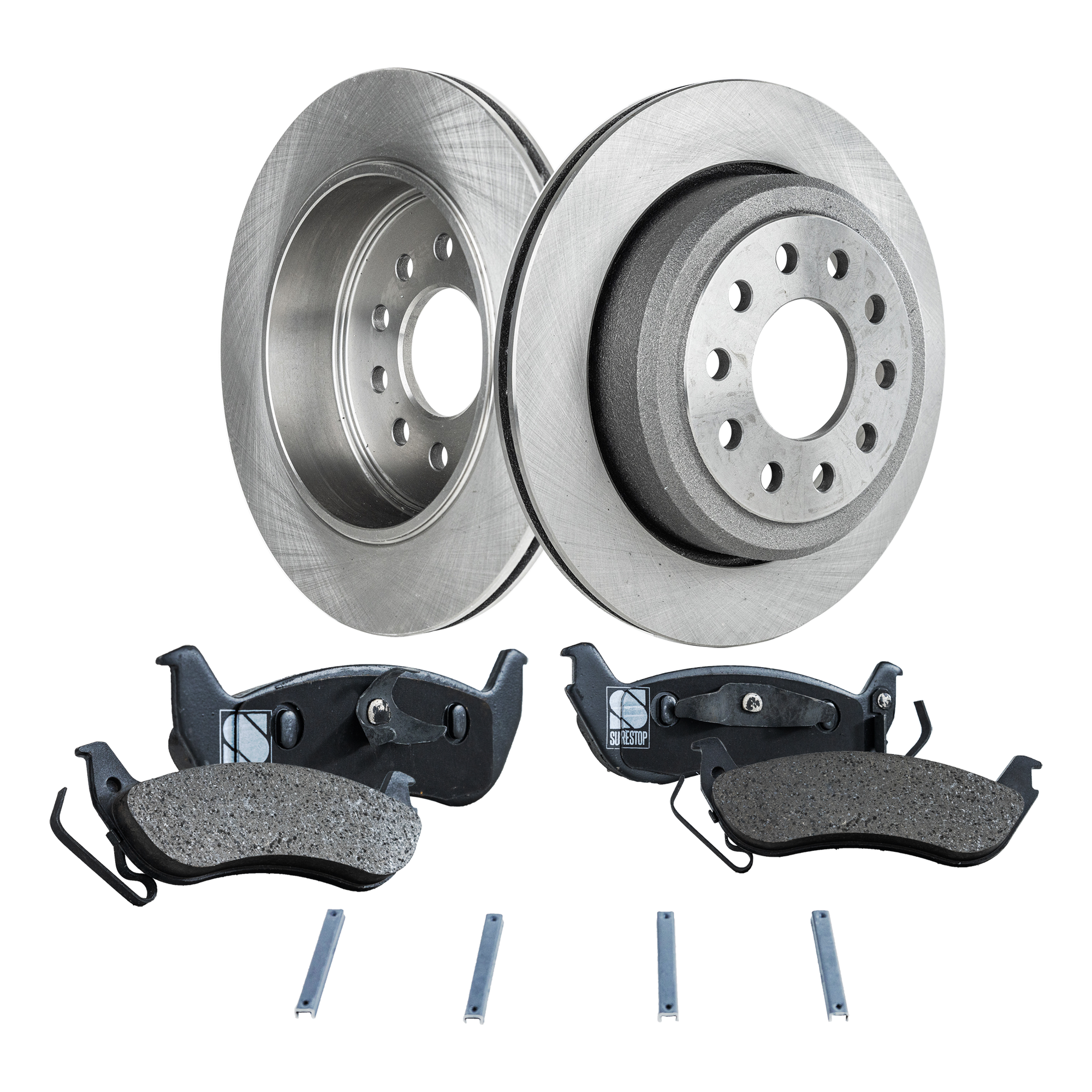 AM TOWN CAR 03-04 REAR BRAKE DISC AND PAD KIT 4 pc kit SKU KIT 091121-1484 OEM 3W1Z2C026AA 3W1Z2200AA 4U2Z2V2