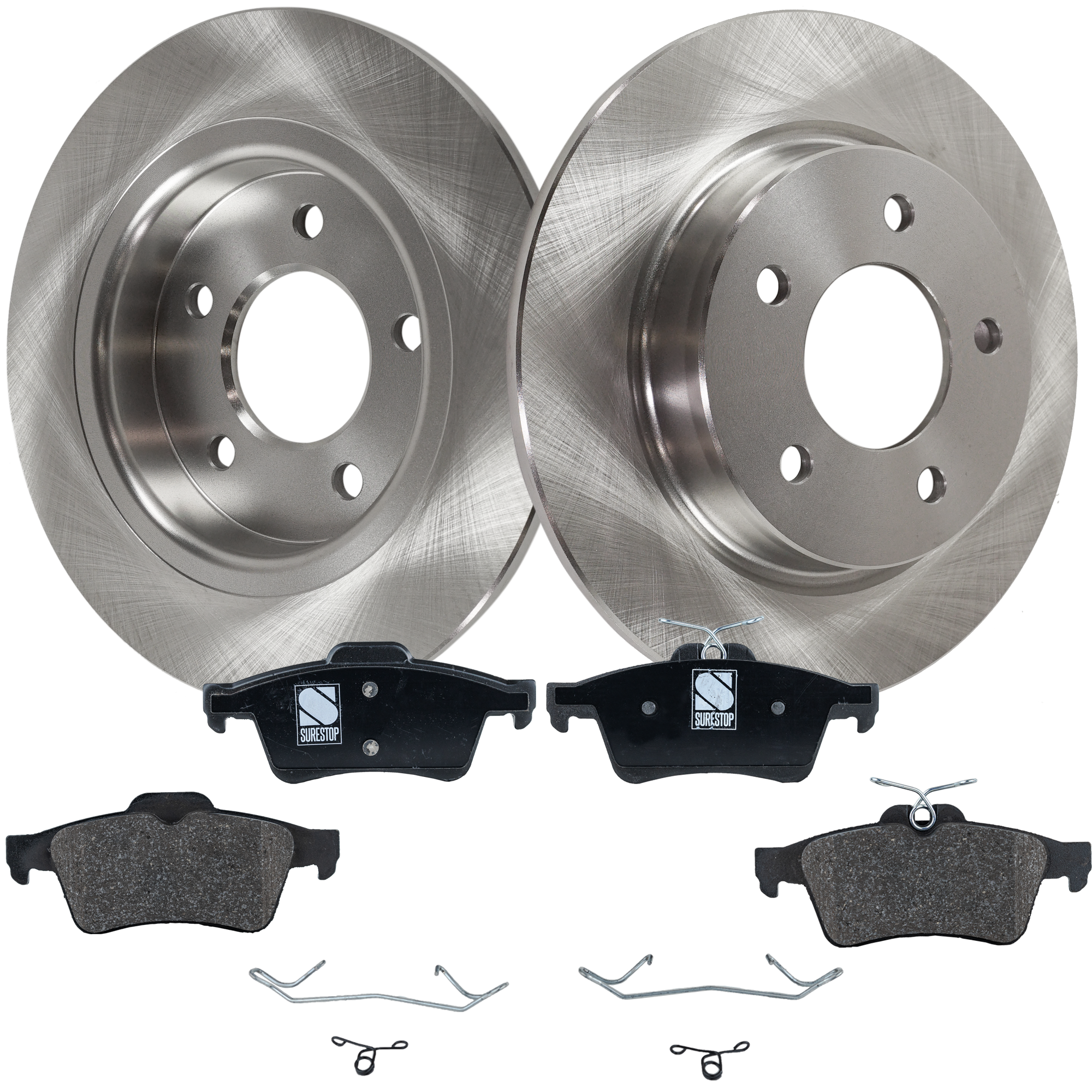 AM MAZDA 3-04-13 REAR BRAKE DISC AND PAD KIT 4 pc kit SKU KIT 091121-1486 OEM BP6Y26251B C25Y26251A C25Y2625