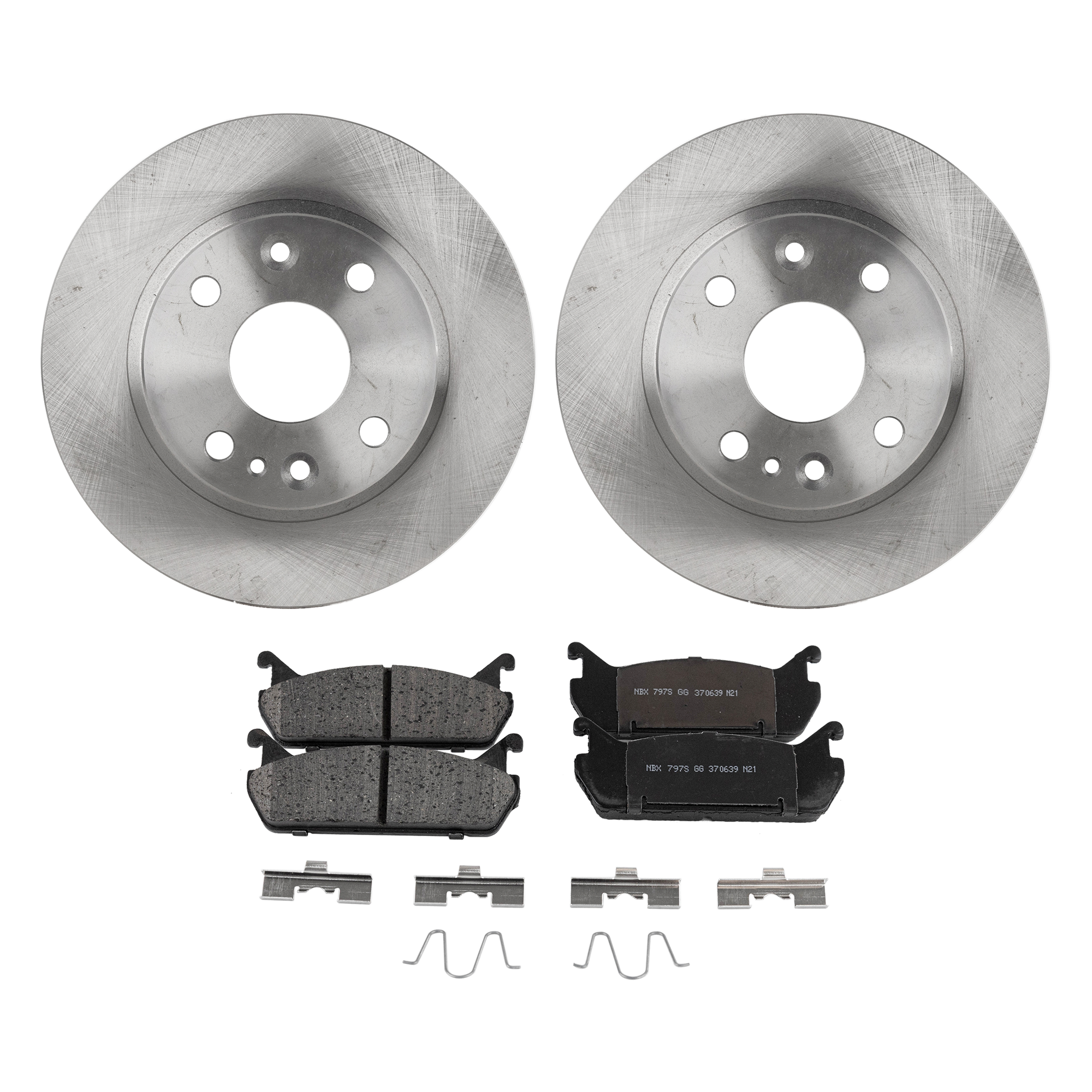 AM MIATA 90-93 REAR BRAKE DISC AND PAD KIT 2 Wheel Set SKU KIT 091121-1497 OEM 1051-25208-31100-86214-96214-1