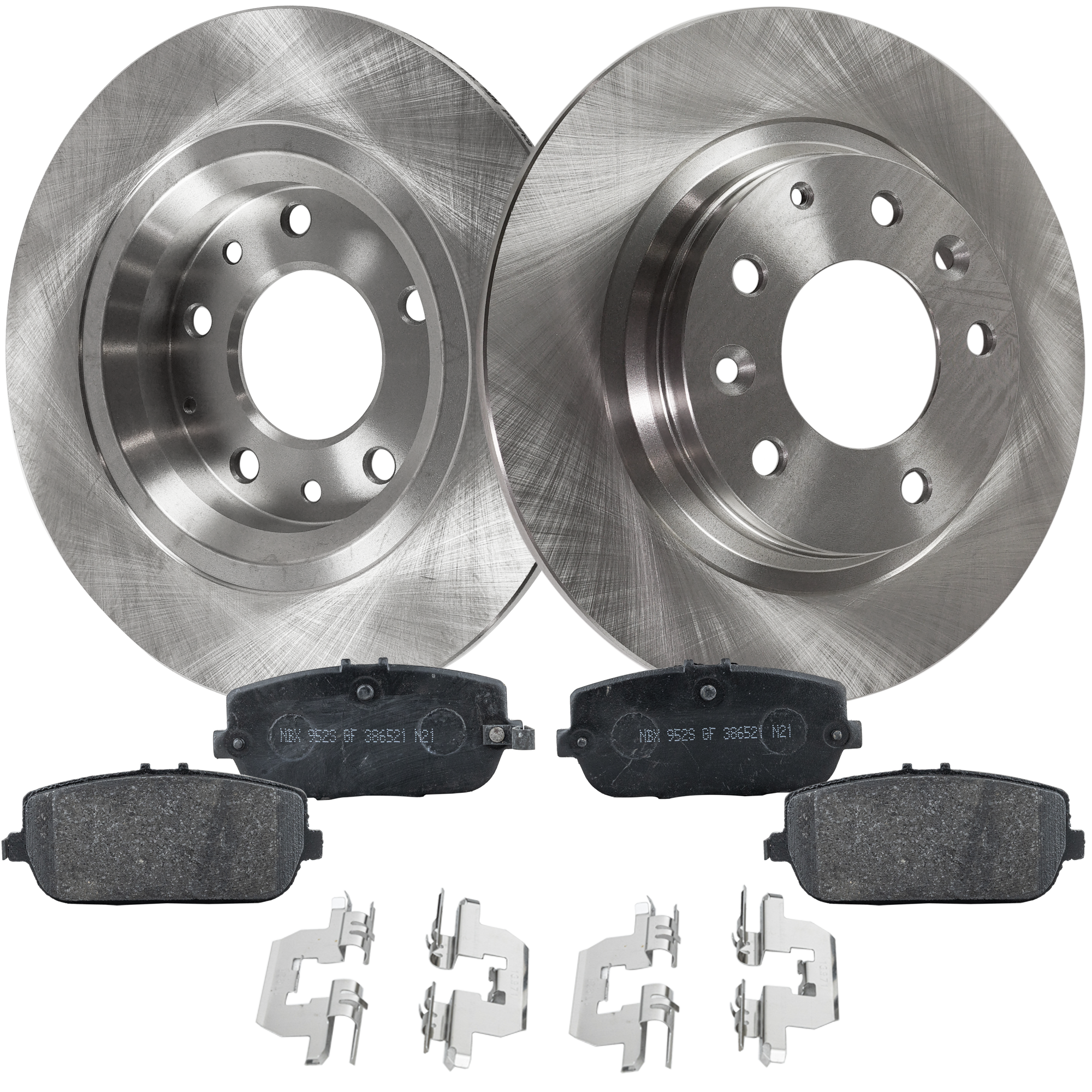 AM MX 5 MIATA 06-15 REAR BRAKE DISC AND PAD KIT 2 Wheel Set SKU KIT 091121-1500 OEM GF3Y26251A N12326251A 68333396