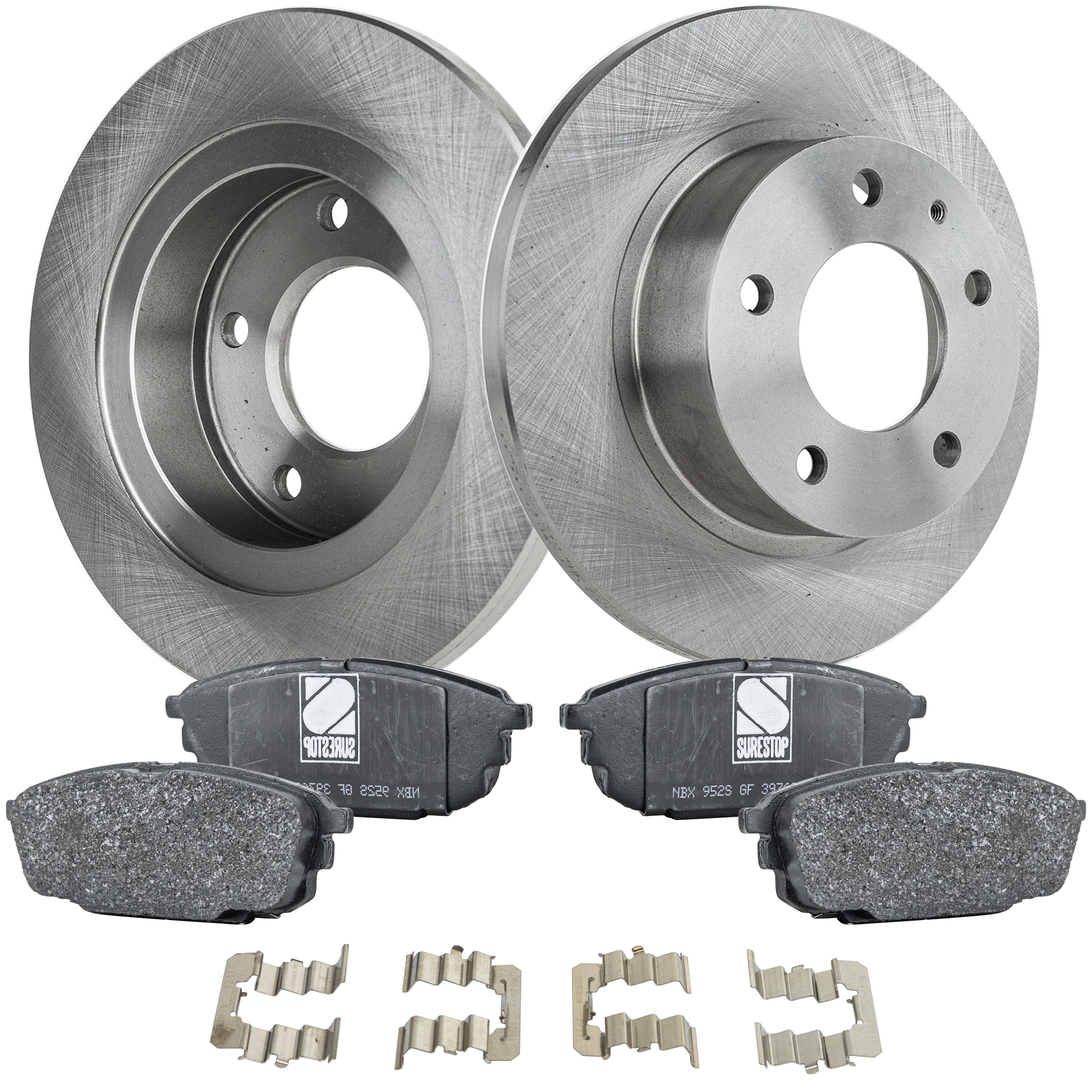 AM PROTEGE 01-03 PROTEGE5-02-03 REAR BRAKE DISC AND PAD KIT 2 Wheel Set SKU KIT 091121-1501 OEM F32Z2C026A GA3Y26251 GA5Y26251
