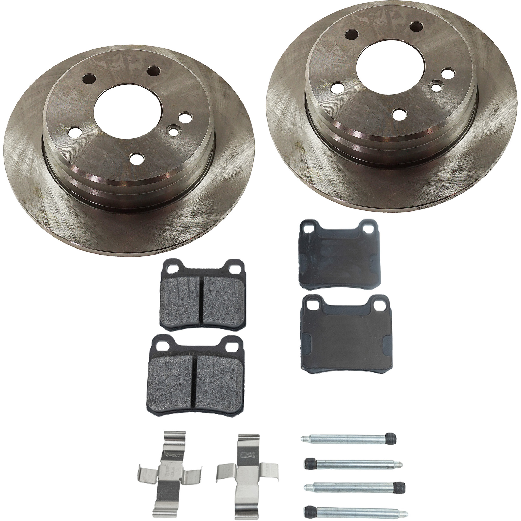 AM C220-94-96 C280-94-95 REAR BRAKE DISC AND PAD KIT 4 pc kit SKU KIT 091121-1508 OEM 2024230012-0004208820-00042090