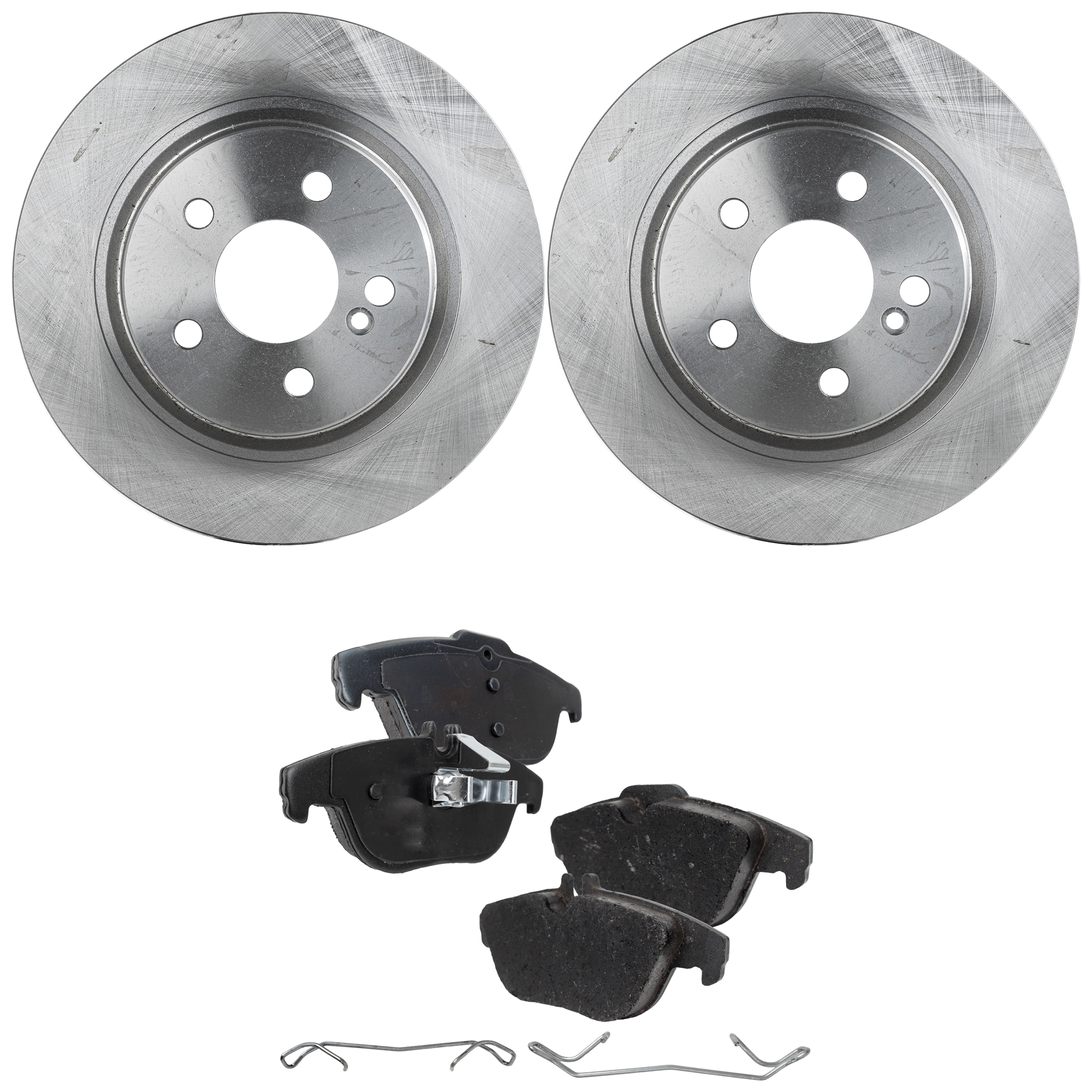 AM C CLASS 08-15 E CLASS 10-17 REAR BRAKE DISC AND PAD KIT 2 Wheel Set SKU KIT 091121-1513 OEM 45482-850440-60063089-45482G 9