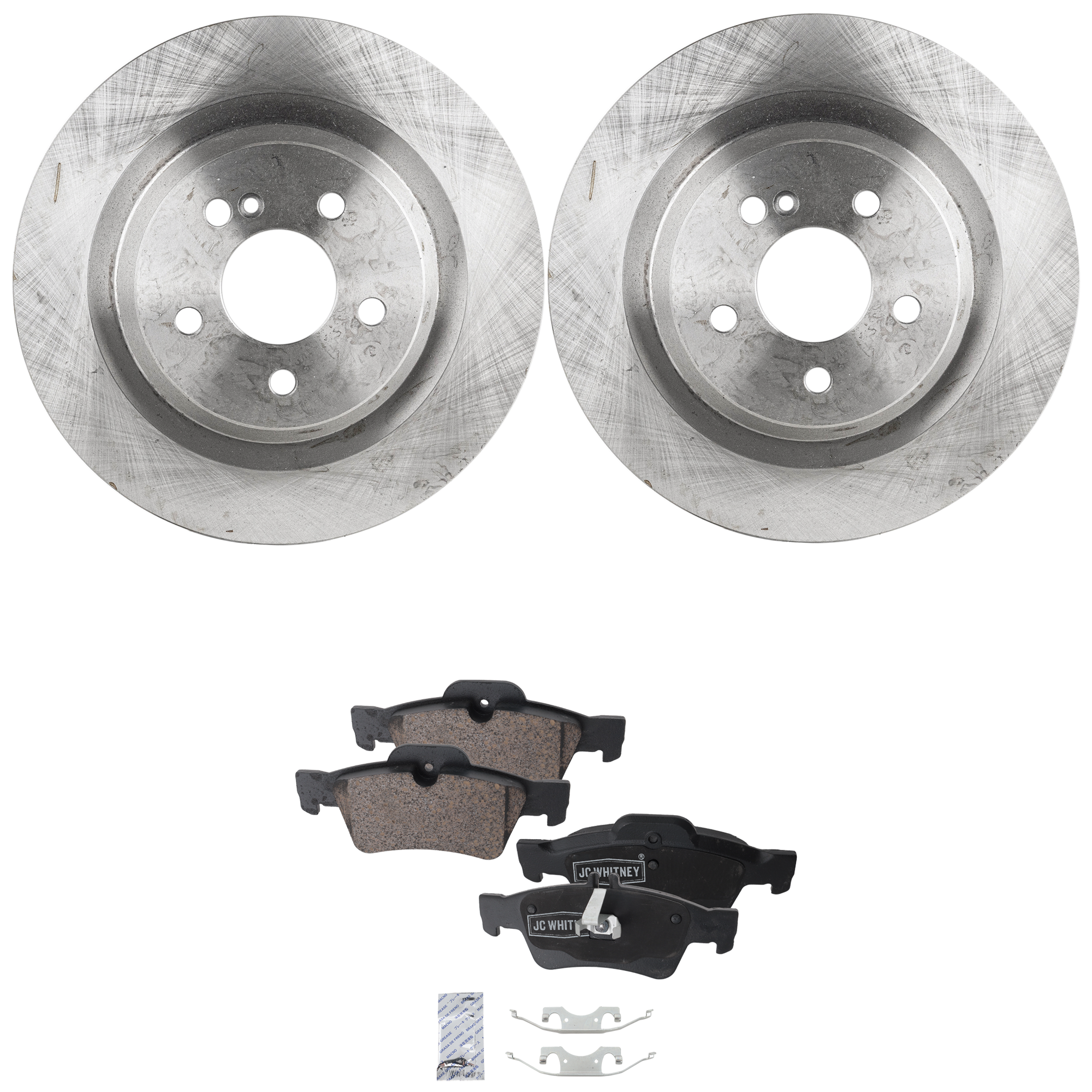 AM S550-07-09 S400-10-10 REAR BRAKE DISC AND PAD KIT 4 pc kit SKU KIT 091121-1516 OEM 45489-12135098-60063078-980934