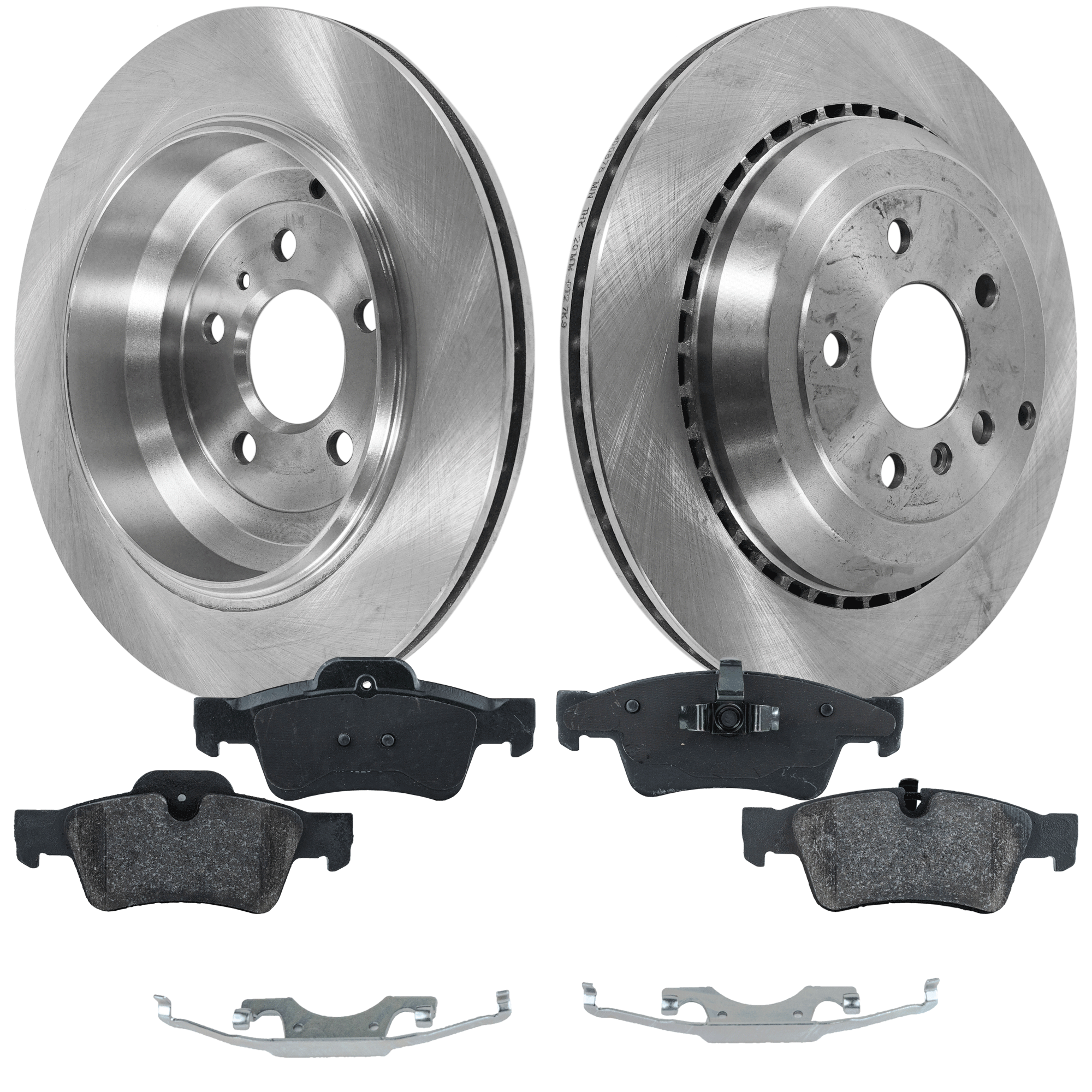 AM G55 AMG 05-06 R CLASS 06-12 REAR BRAKE DISC AND PAD KIT 4 pc kit SKU KIT 091121-1520 OEM 34296-45414-900878-60063131-34