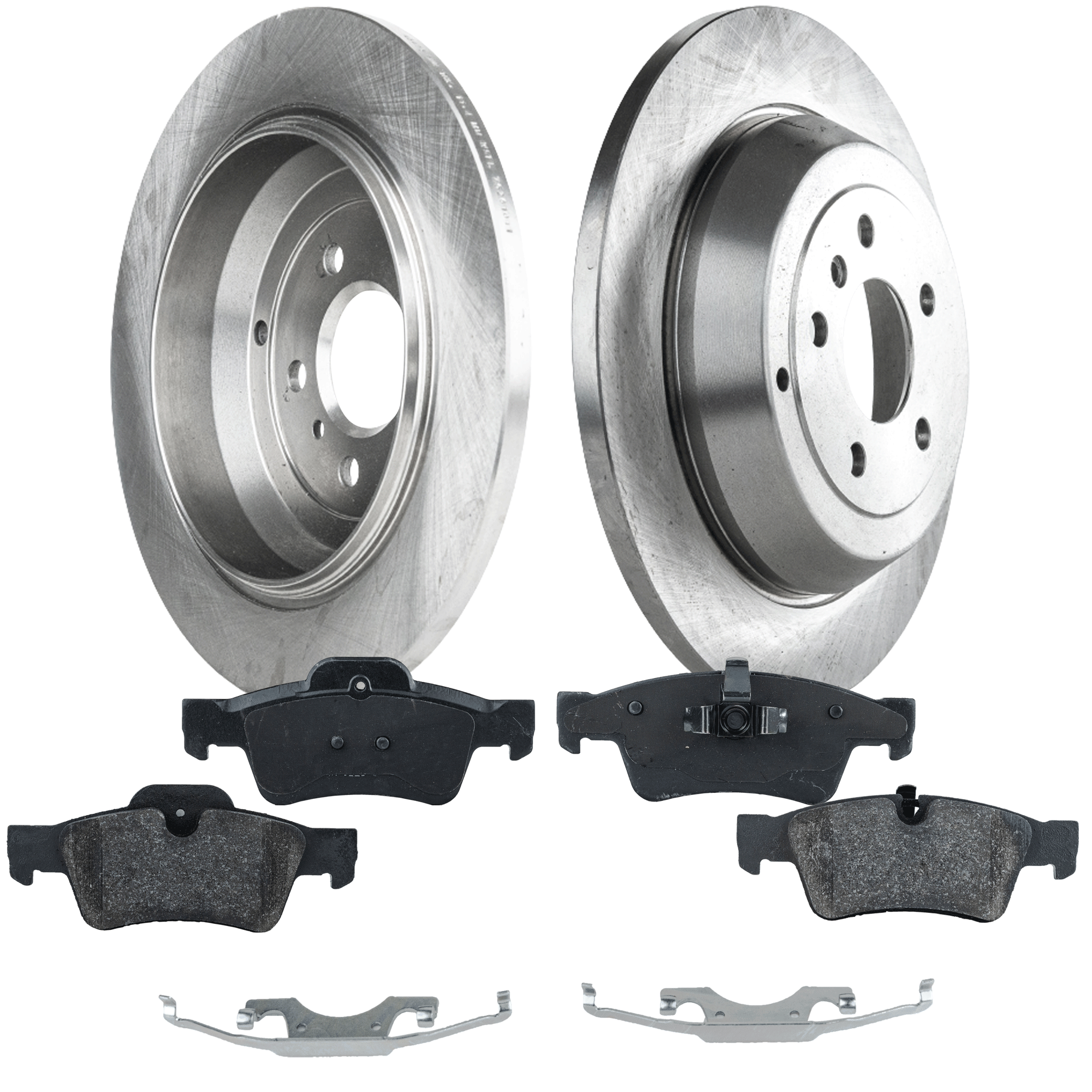 AM R CLASS 06-12 REAR BRAKE DISC AND PAD KIT 4 pc kit SKU KIT 091121-1521 OEM 1644230512-1644231212-00442052