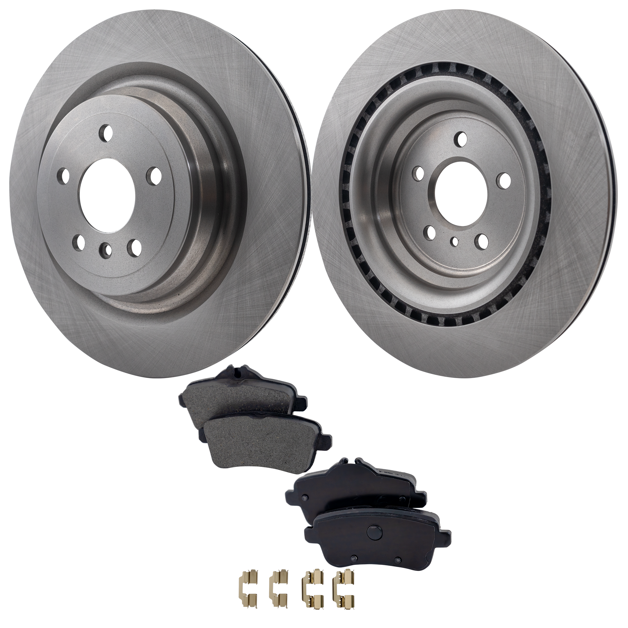 AM GL CLASS 13-19 REAR BRAKE DISC AND PAD KIT 4 pc kit SKU KIT 091121-1522 OEM 45621-850450-12135147-60063150