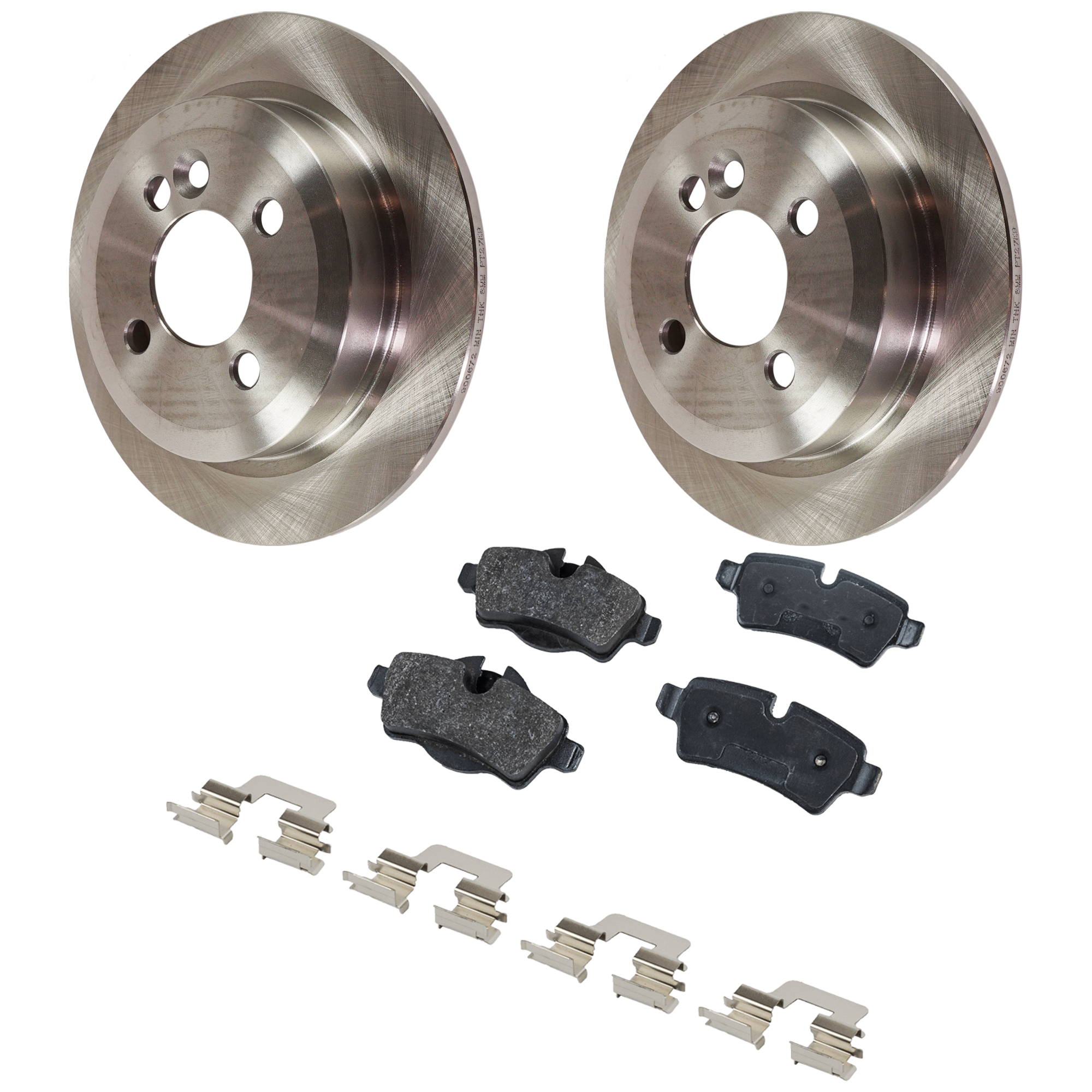 AM COOPER 07-15 REAR BRAKE DISC AND PAD KIT 4 pc kit SKU KIT 091121-1533 OEM 34216774987-34216778327-342167
