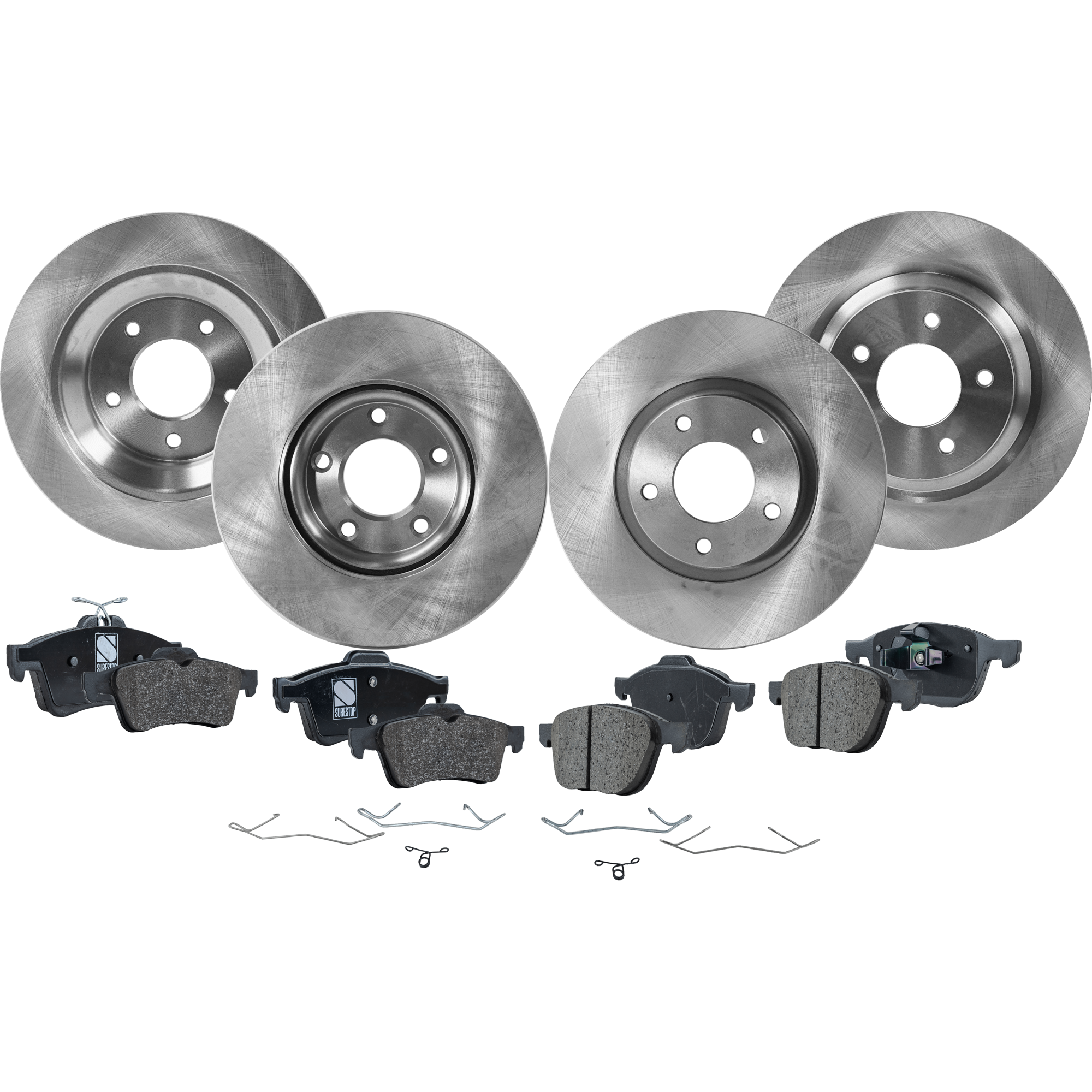 AM 5-06-06 FRONT AND REAR BRAKE DISC AND PAD KIT 8 pc kit SKU KIT 091121-1539 OEM BP6Y3325XD C26Y3325XA C26Y3325