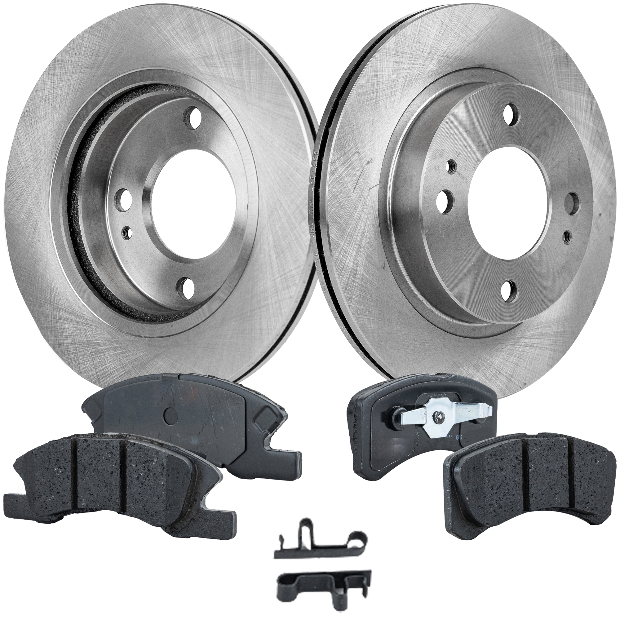 AM MIRAGE 14-15 FRONT BRAKE DISC AND PAD KIT 4 pc kit SKU KIT 091121-1575 OEM 44821-12146079-60072045-4615A1