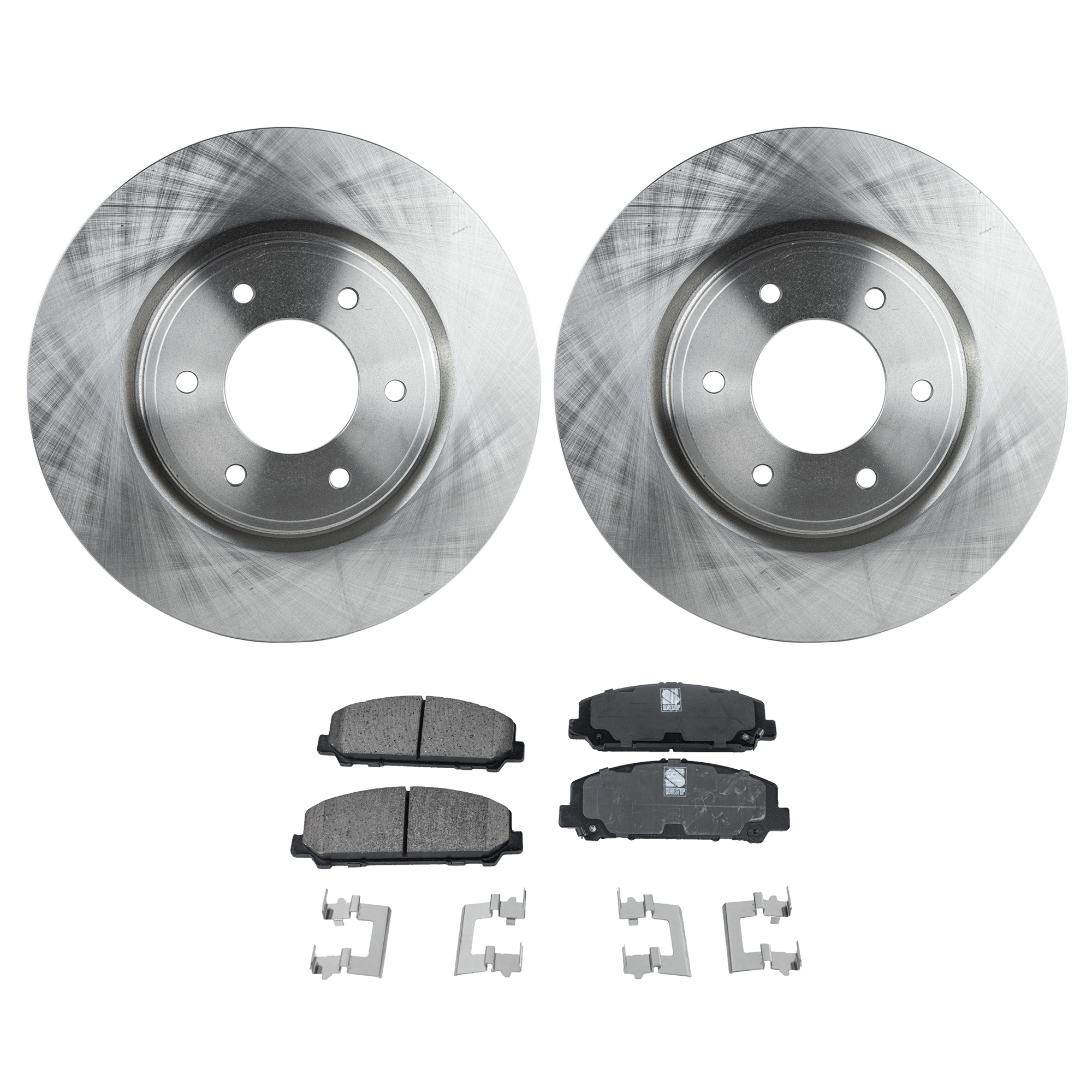 AM ARMADA 08-19 QX56-08-10 TITAN 08-22 FRONT BRAKE DISC AND PAD KIT 4 pc kit SKU KIT 091121-1592 OEM 40206ZR00A 402069FF0B 5521082Z