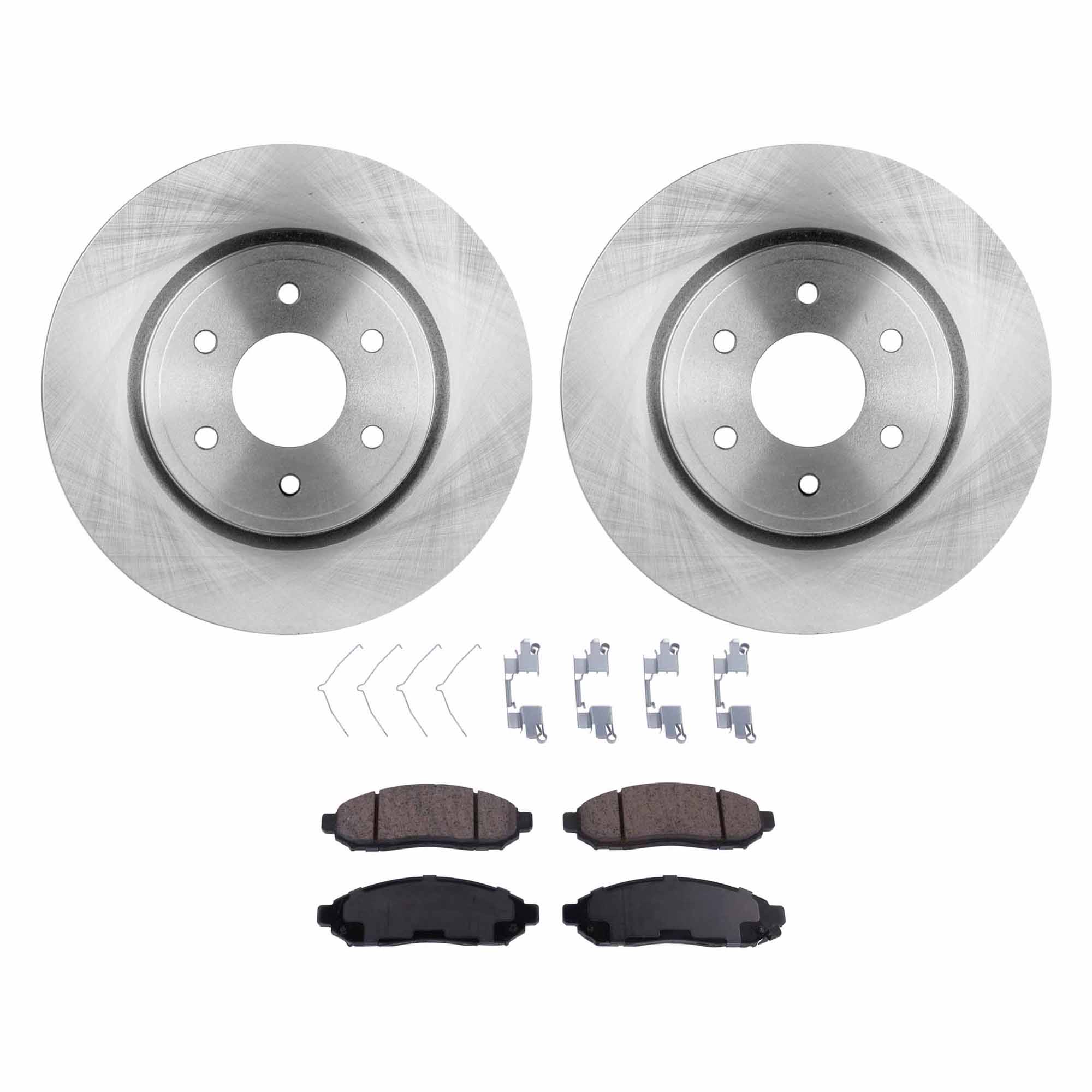 AM PATHFINDER 04-12 FRONTIER 05-23 FRONT BRAKE DISC AND PAD KIT 4 pc Kit SKU KIT 091121-1596 OEM 40206EB300-40206EA00A 402069BE
