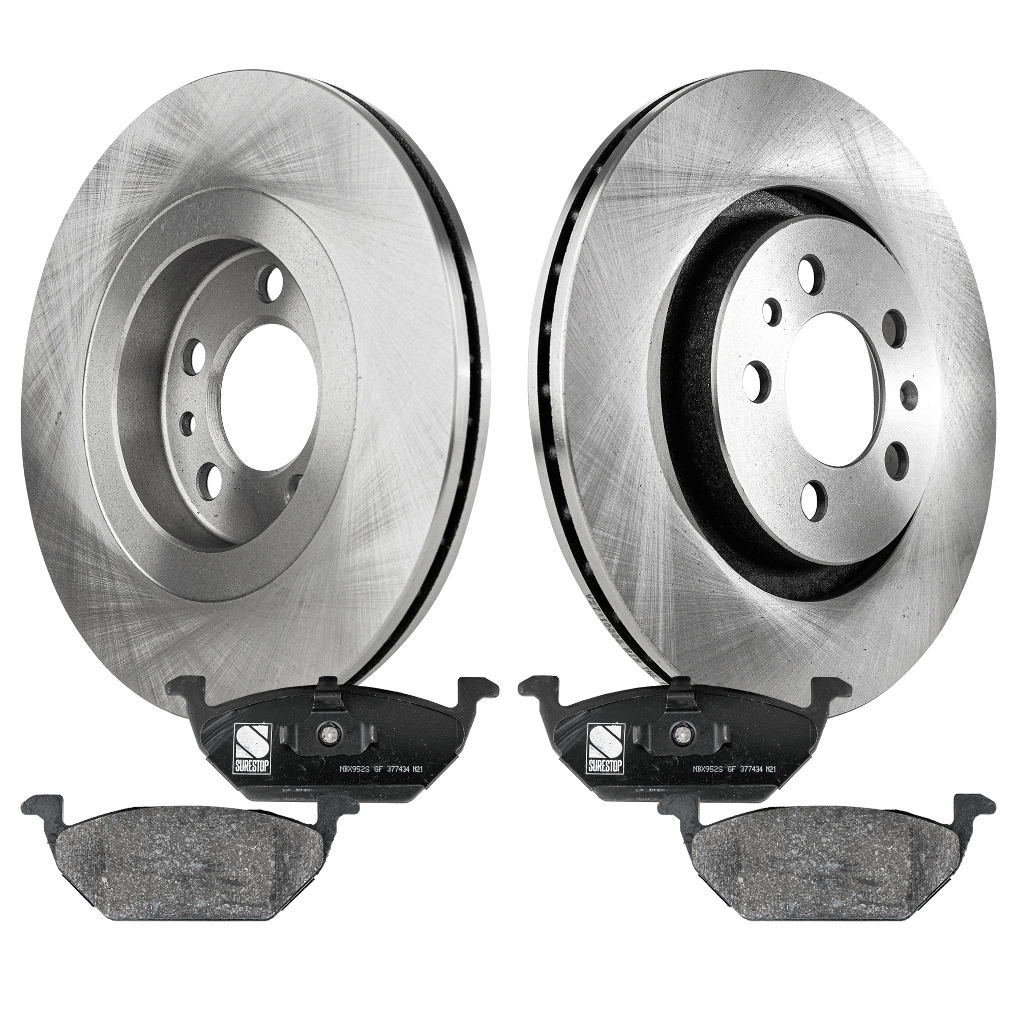 AM GOLF 99-06 GOLF CITY 07-10 JETTA 99-99 FRONT BRAKE DISC AND PAD KIT 4 pc Kit SKU KIT 091121-1625 OEM 1J0615301P 1J0698151-1J0698151