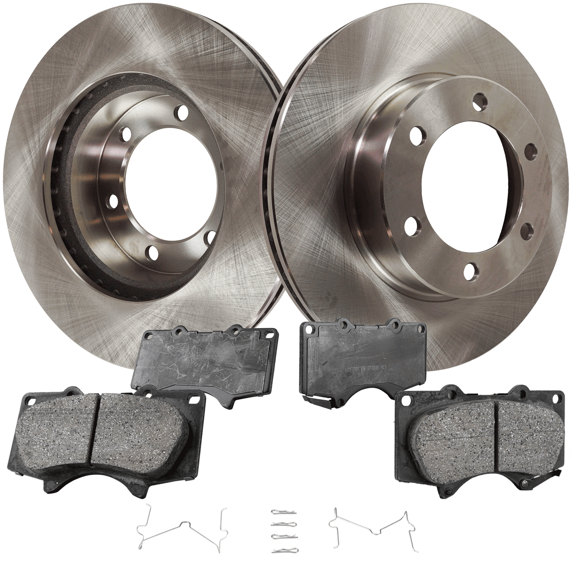 AM SEQUOIA 03-07 TUNDRA 03-06 FRONT BRAKE DISC AND PAD KIT 4 pc Kit SKU KIT 091121-1632 OEM 435120C010-435120C011-04465040