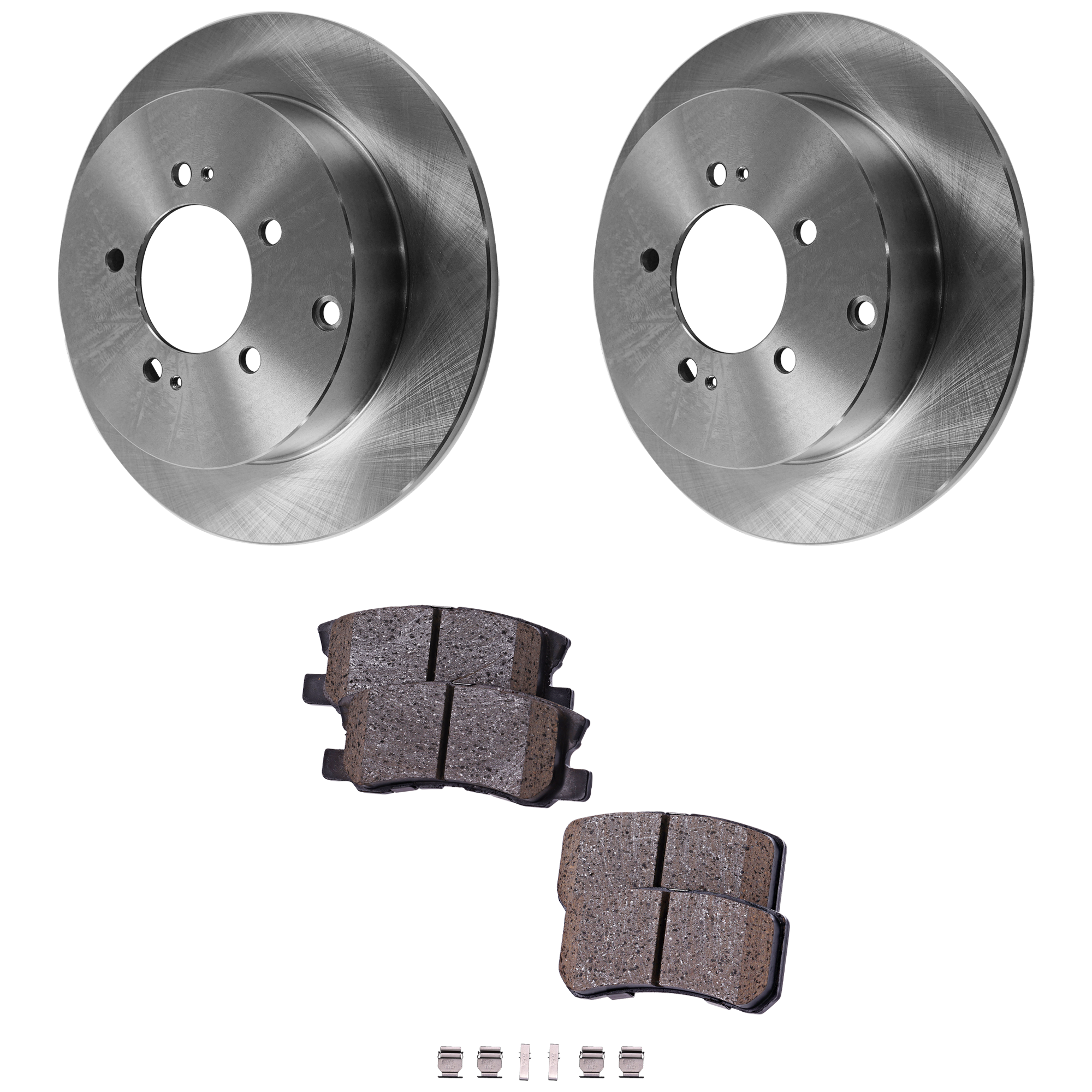 AM LANCER 09-11 OUTLANDER 07-11 REAR BRAKE DISC AND PAD KIT 4 pc kit SKU KIT 091121-1638 OEM 31488-44660-900594-60072062-31