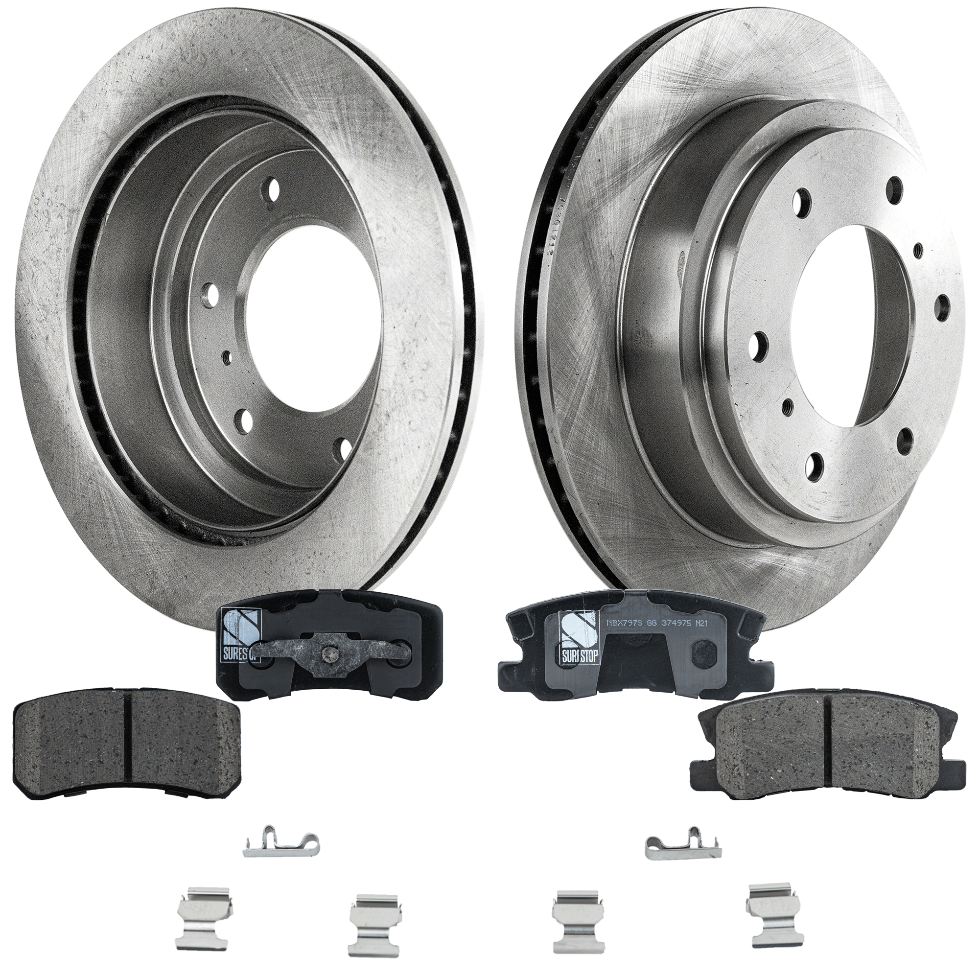 AM MONTERO 01-06 REAR BRAKE DISC AND PAD KIT 4 pc kit SKU KIT 091121-1641 OEM MR418067-4605A265-4605A487-680