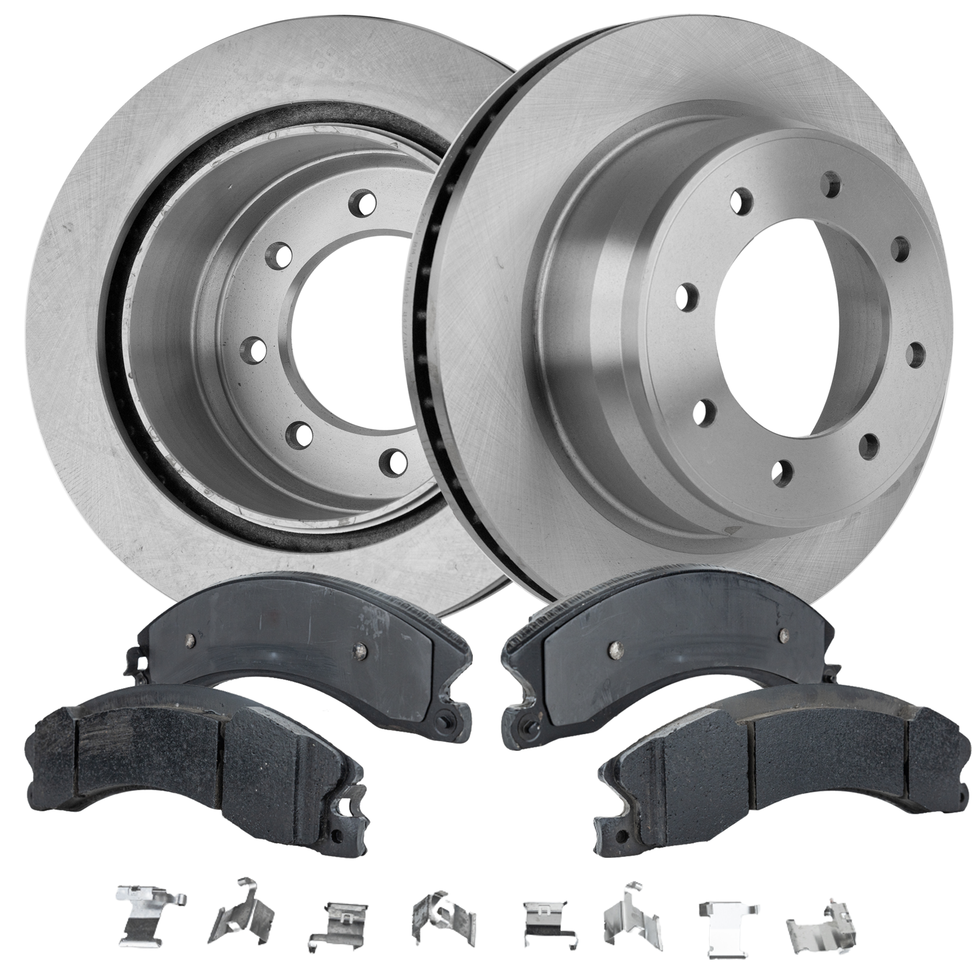 AM NV SERIES FULL SIZE VAN 12-21 REAR BRAKE DISC AND PAD KIT 4 pc kit SKU KIT 091121-1650 OEM 432061PA1A D40601PA0A D40601PA