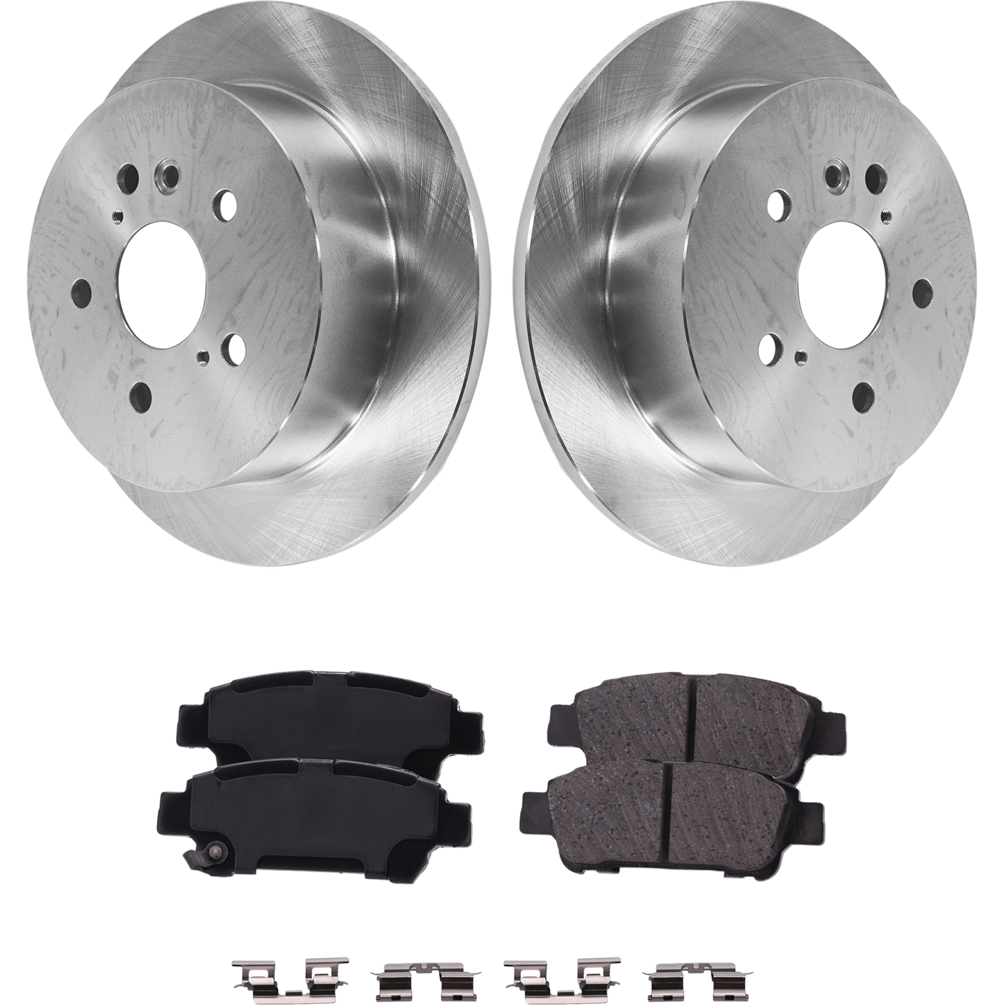 AM SIENNA 04-10 REAR BRAKE DISC AND PAD KIT 4 pc kit SKU KIT 091121-1666 OEM 4243108030-4243128120-42431280