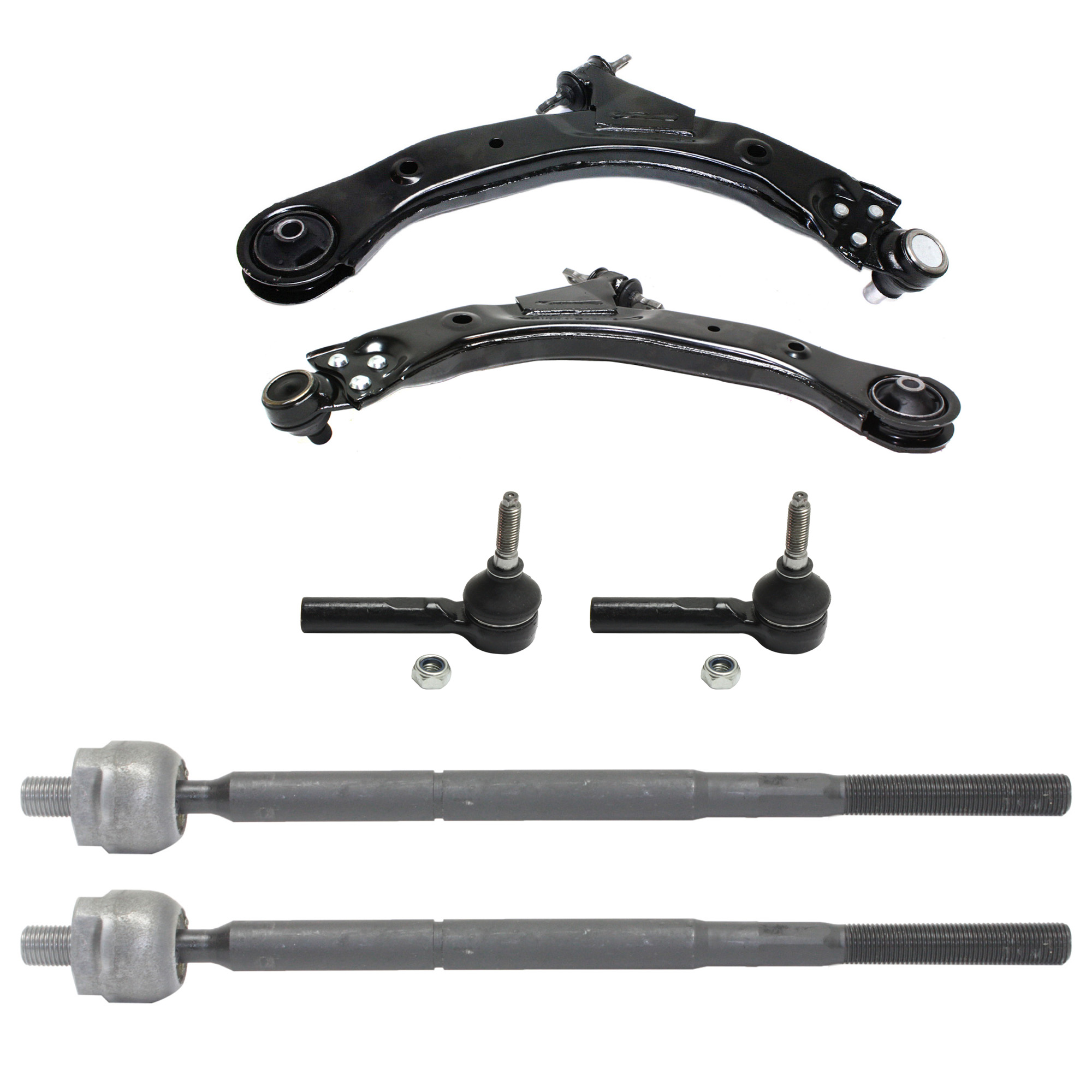 AM ION 03-07 COBALT 05-10 FRONT CONTROL ARM KIT RH AND LH Lower w ball joint s 6 pc Kit with Tie Rod End SKU KIT 091217-08 OEM 25984680-25984681-2693399-1514