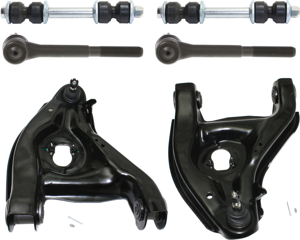 AM C2500-88-00 TAHOE 95-00 FRONT CONTROL ARM KIT RH AND LH Lower w ball joint s 6 pc Kit with Sway Bar Link and Tie Rod End SKU KIT 091217-12 OEM 15665555-15665554-310386-38600