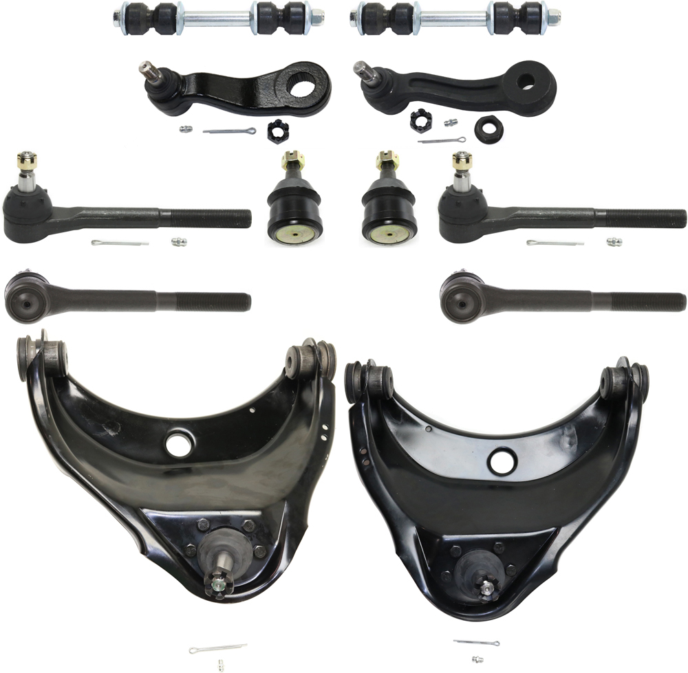 AM C2500-93-00 TAHOE 95-00 FRONT CONTROL ARM KIT RH AND LH Upper w ball joint s 12 pc Kit with Idler Arm Pitman Arm Ball Joint Tie Rod End Sway Bar Link SKU KIT 091217-18 OEM 104101-2601312-5051134-1561642