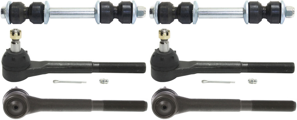 AM C K FULLSIZE P U 88-00 FRONT SUSPENSION KIT RH AND LH 6 pc Kit w Sway Bar Links and Tie Rod Ends SKU KIT 091217-25 OEM 310386-386005-2692728-4011422