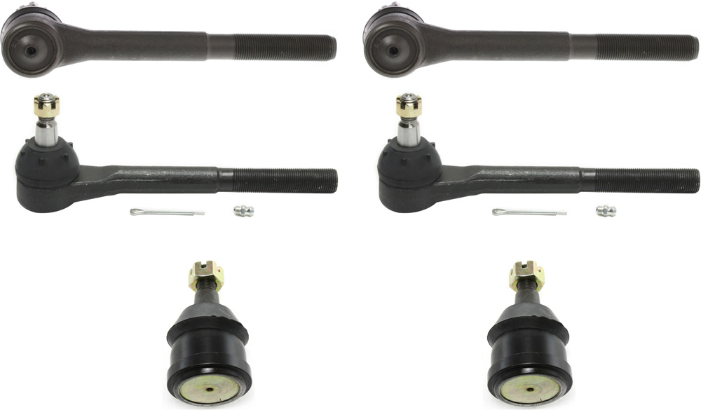 AM C K FULLSIZE P U 88-00 SAVANA EXPRESS VAN 96-02 FRONT SUSPENSION KIT RH AND LH 6 pc Kit w Ball Joints and Tie Rod Ends SKU KIT 091217-30 OEM 104101-2601312-5051134-1561642