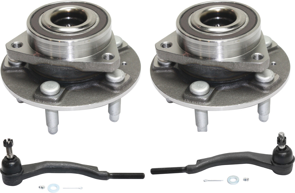 AM CTS 08-14 FRONT SUSPENSION KIT RH AND LH 4 pc kit with Tie Rod Ends and Wheel Hubs SKU KIT 091217-49 OEM 19177444-19177445-13580685