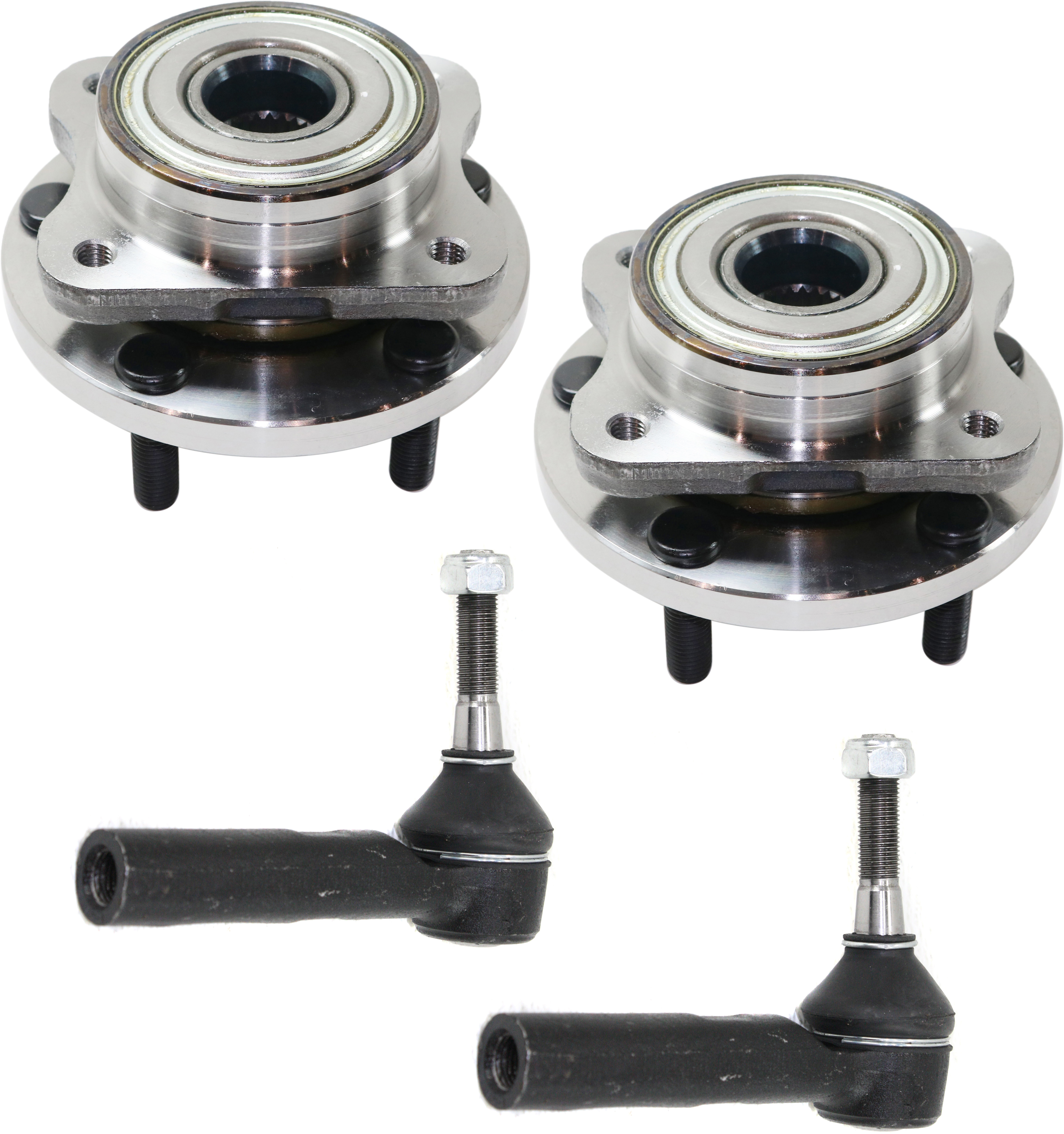 AM CARAVAN GRAND CARAVAN TOWN COUNTRY 01-04 FRONT HUB ASSEMBLY RH AND LH 4 pc Kit with Tie Rod Ends SKU KIT 091218-02 OEM 4641517-2693165-4011828-401182