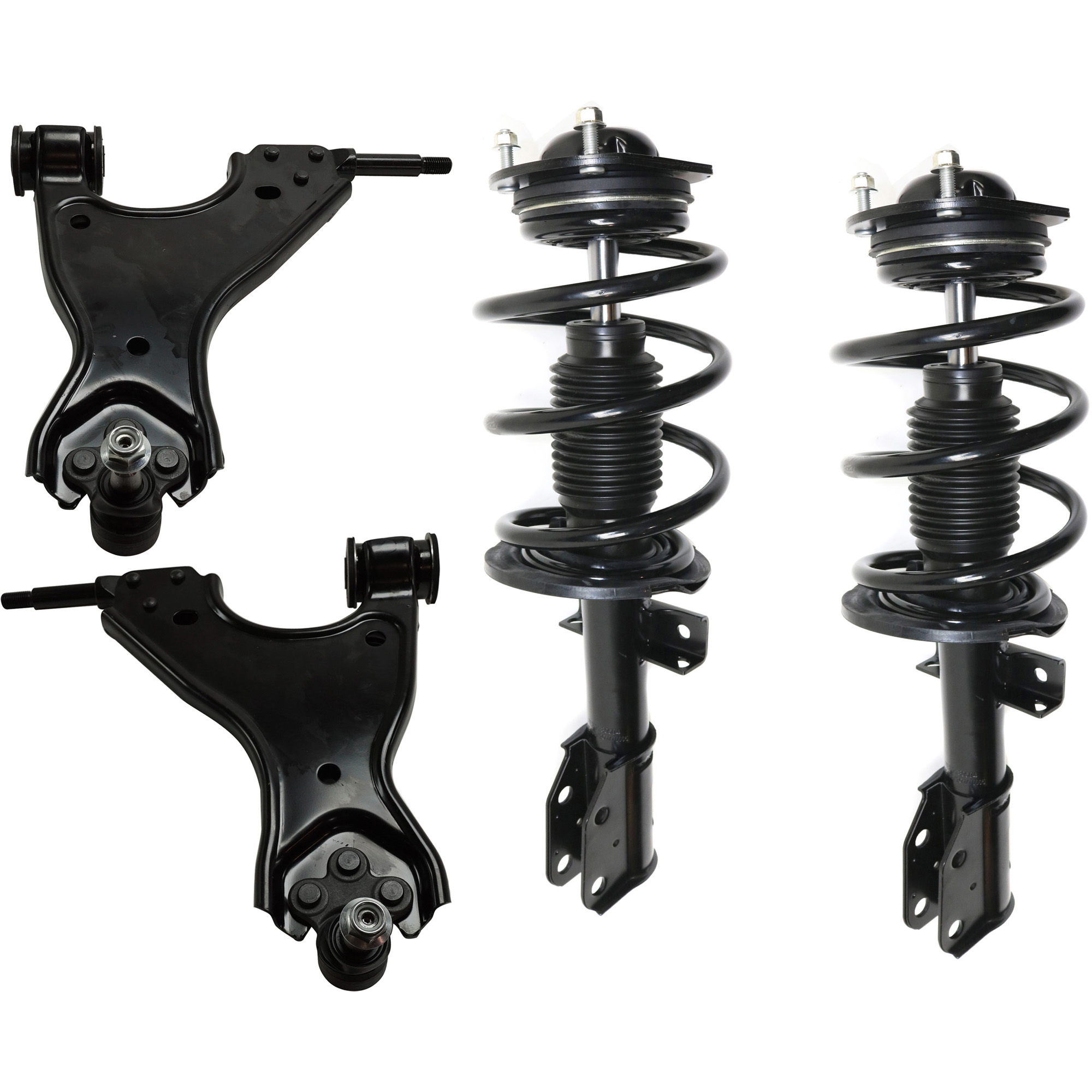 AM ACADIA 07-12 ENCLAVE 08-12 FRONT CONTROL ARM KIT RH AND LH Lower w ball joint s 4 pc Kit with Shock Absorber and Strut Assembly SKU KIT 091218-09 OEM 25798012-25995438-20774419-257