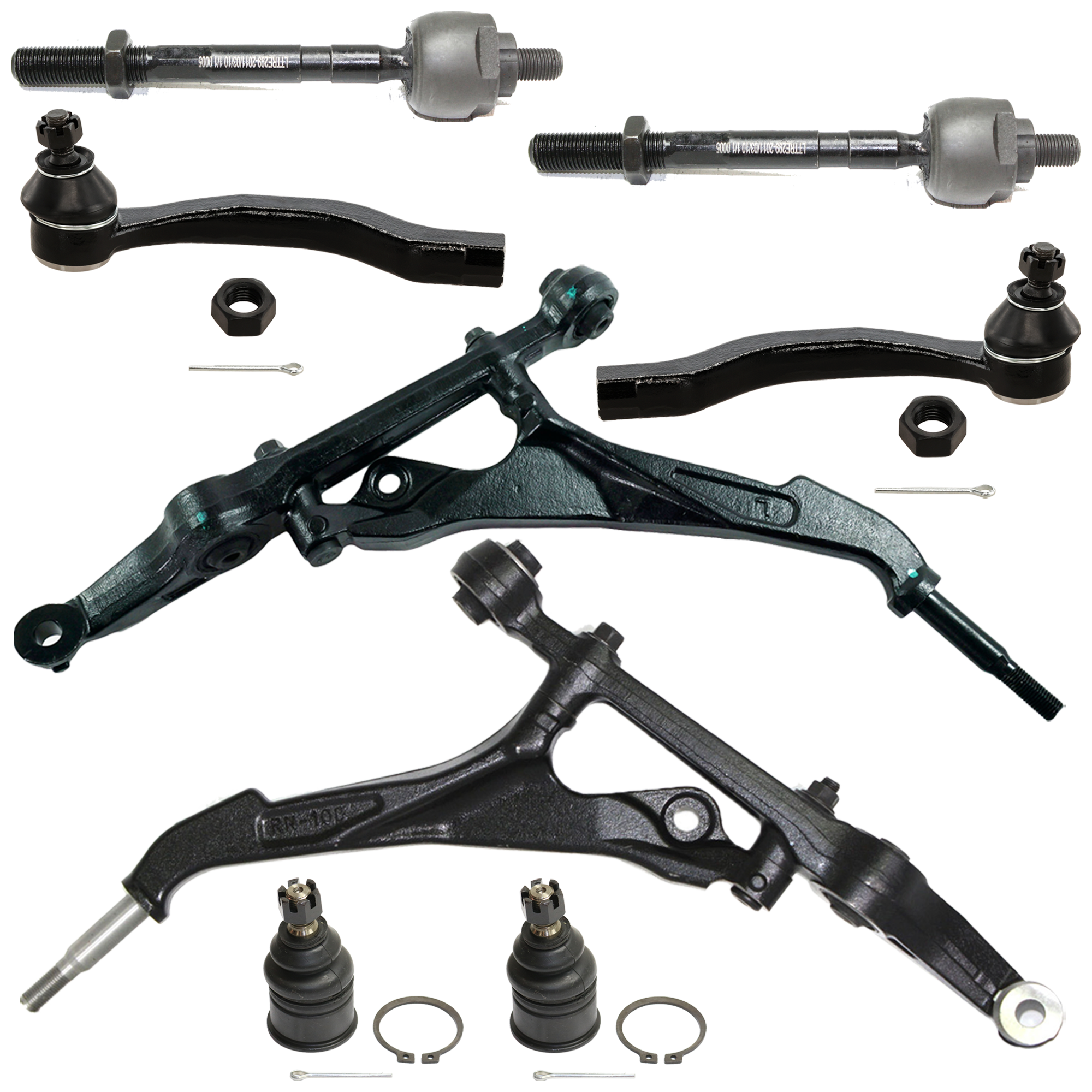 AM CIVIC 92-95 CIVIC DEL SOL 93-97 FRONT CONTROL ARM KIT RH AND LH Lower 8 pc Kit with Ball Joints and Tie Rod Ends SKU KIT 091218-10 OEM 104216-254007-1014786-2601427
